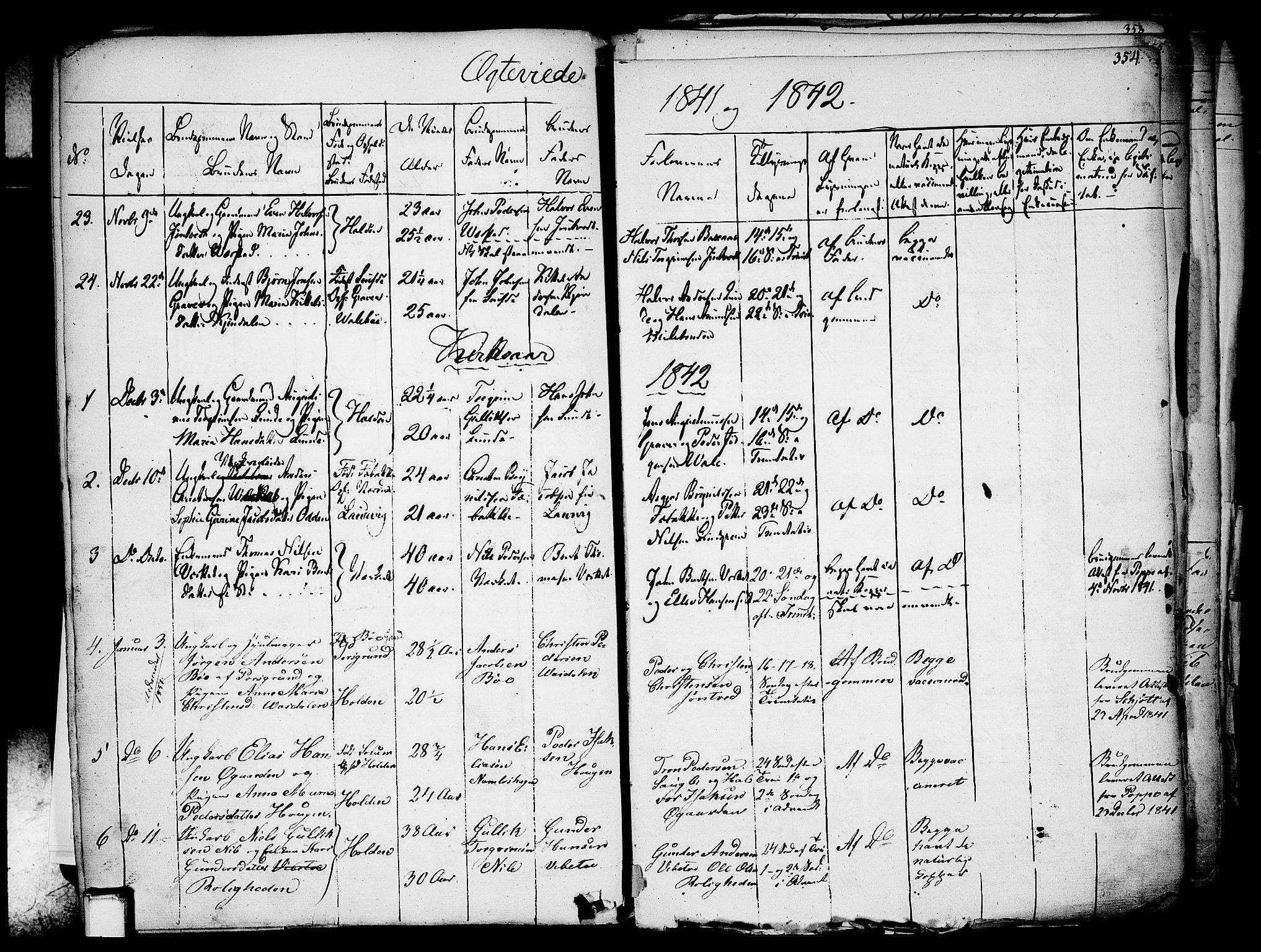 Holla kirkebøker, AV/SAKO-A-272/F/Fa/L0004: Parish register (official) no. 4, 1830-1848, p. 354