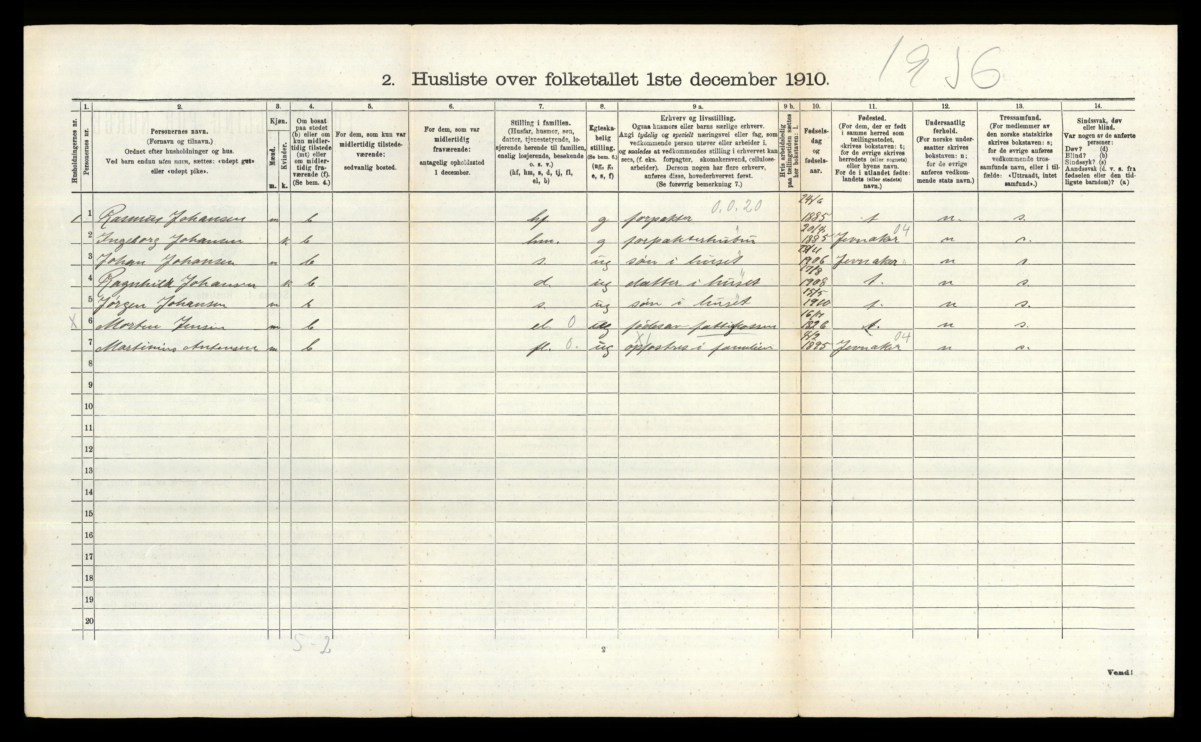 RA, 1910 census for Aker, 1910, p. 256