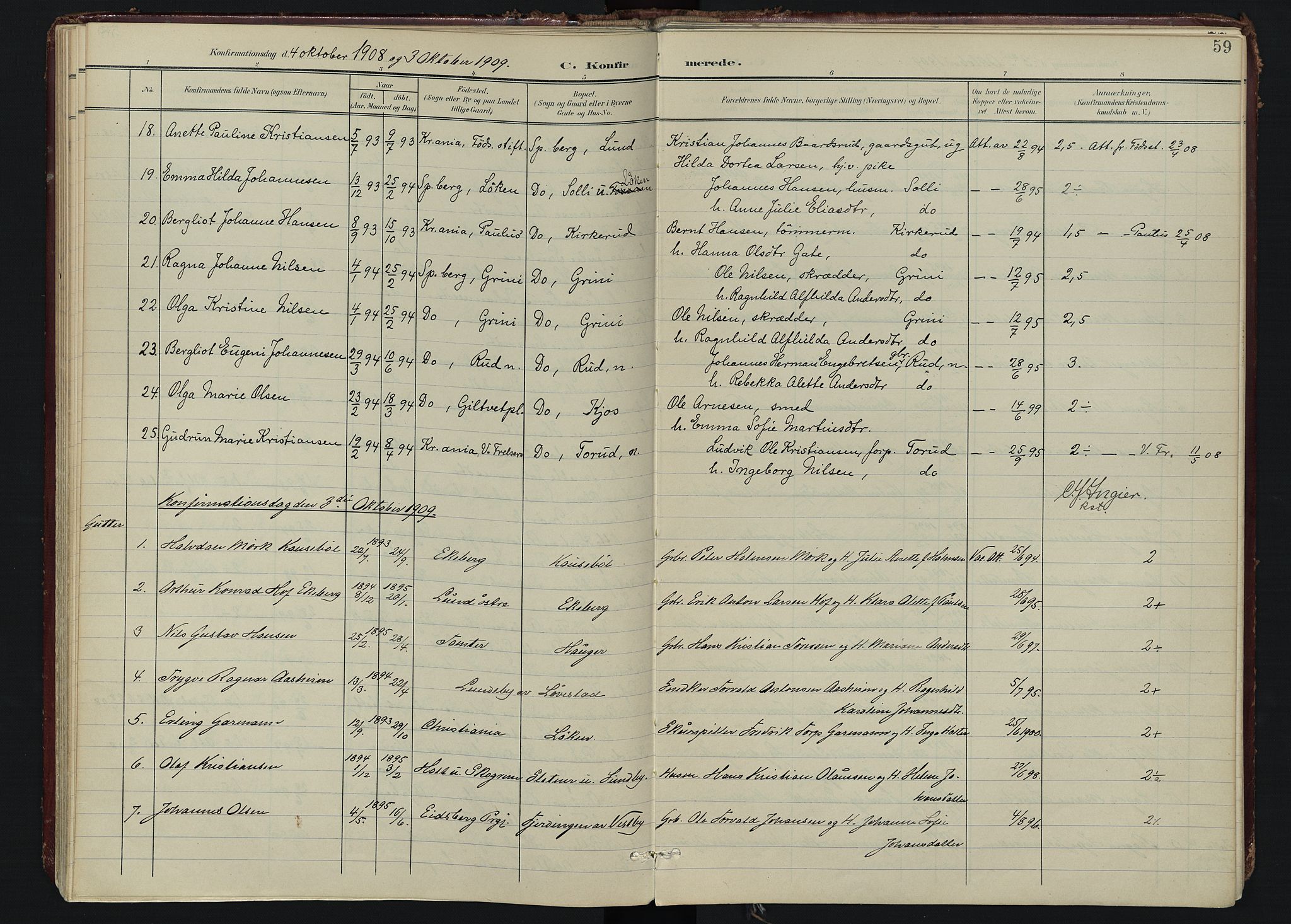 Spydeberg prestekontor Kirkebøker, AV/SAO-A-10924/F/Fa/L0009: Parish register (official) no. I 9, 1900-1926, p. 59