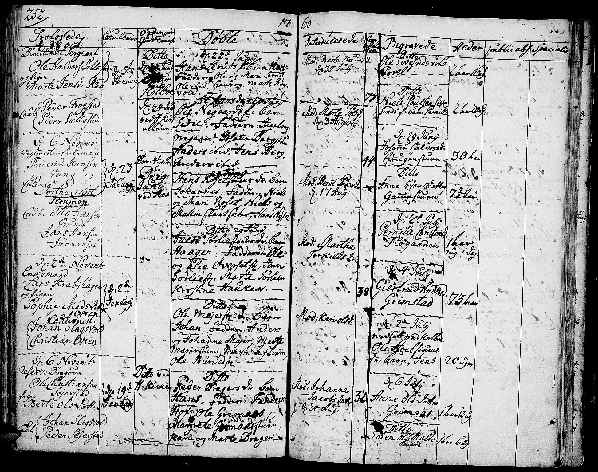 Toten prestekontor, AV/SAH-PREST-102/H/Ha/Haa/L0004: Parish register (official) no. 4, 1751-1761, p. 252