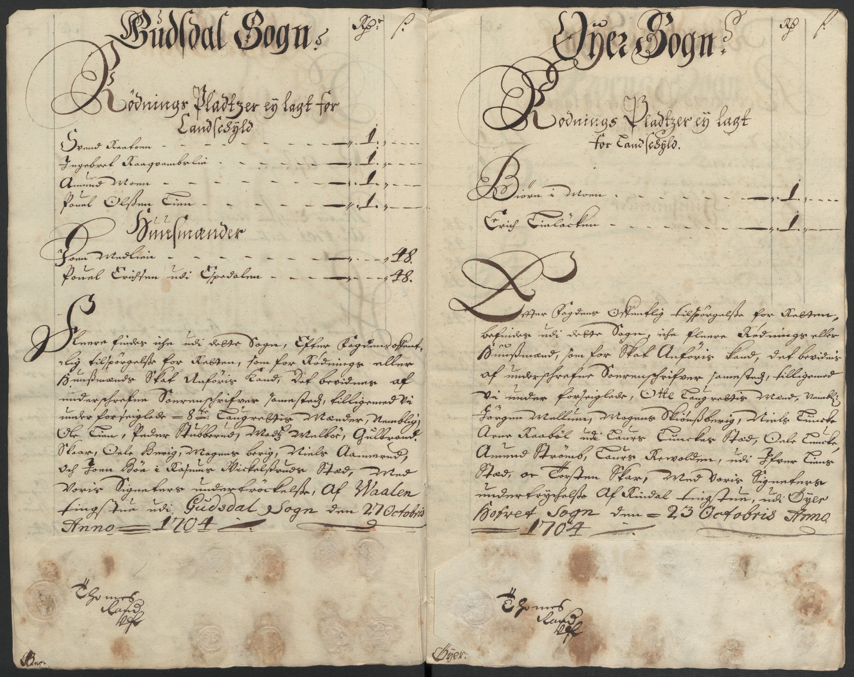 Rentekammeret inntil 1814, Reviderte regnskaper, Fogderegnskap, RA/EA-4092/R17/L1177: Fogderegnskap Gudbrandsdal, 1704, p. 41