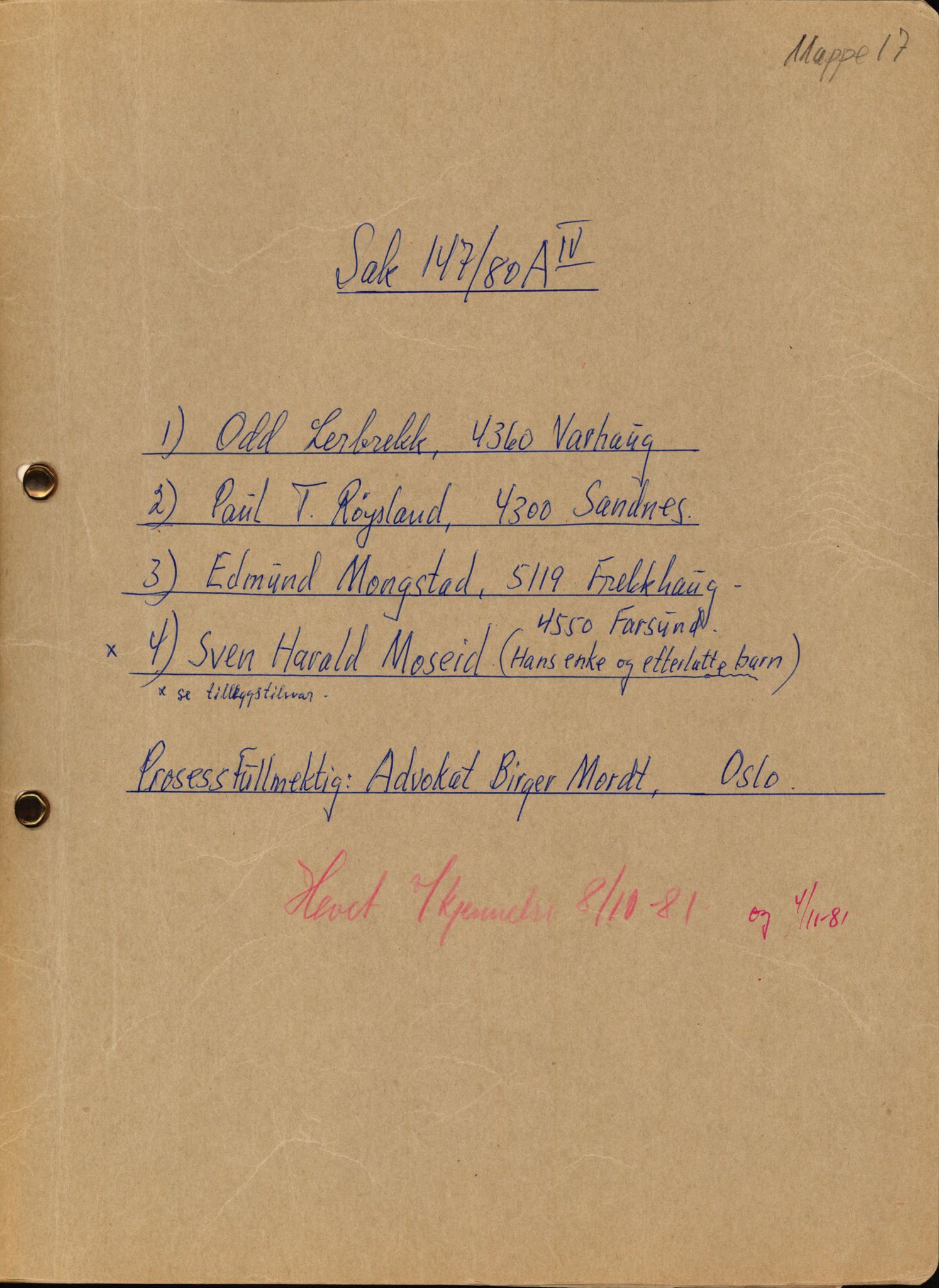 Stavanger byrett, AV/SAST-A-100455/003/F/Fh/Fhb/L0039e: A IV sak nr 147, 1980, p. 782