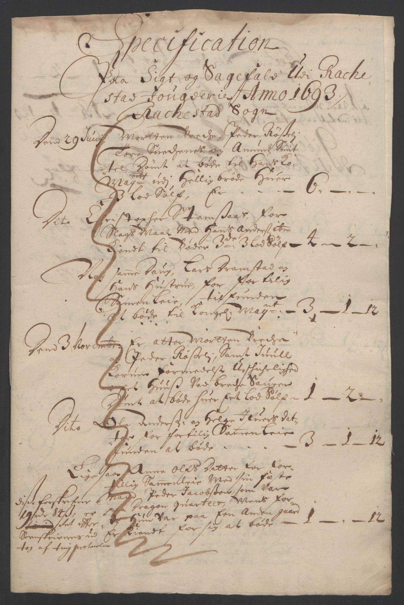 Rentekammeret inntil 1814, Reviderte regnskaper, Fogderegnskap, RA/EA-4092/R05/L0278: Fogderegnskap Rakkestad, 1691-1693, p. 361