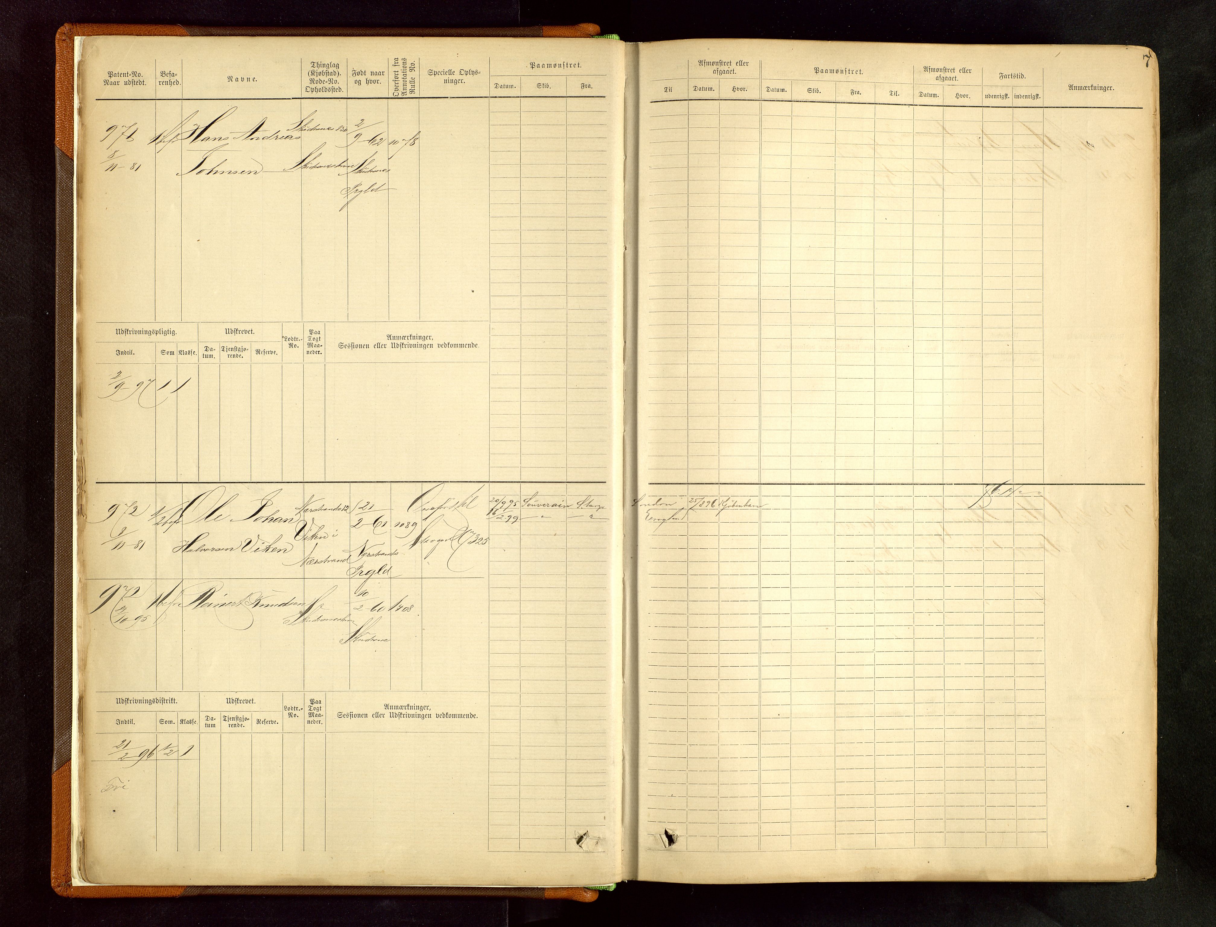 Haugesund sjømannskontor, AV/SAST-A-102007/F/Fb/Fbb/L0002: Sjøfartsrulle Skudenes kretsnr. 959-2439, 1860-1948, p. 7