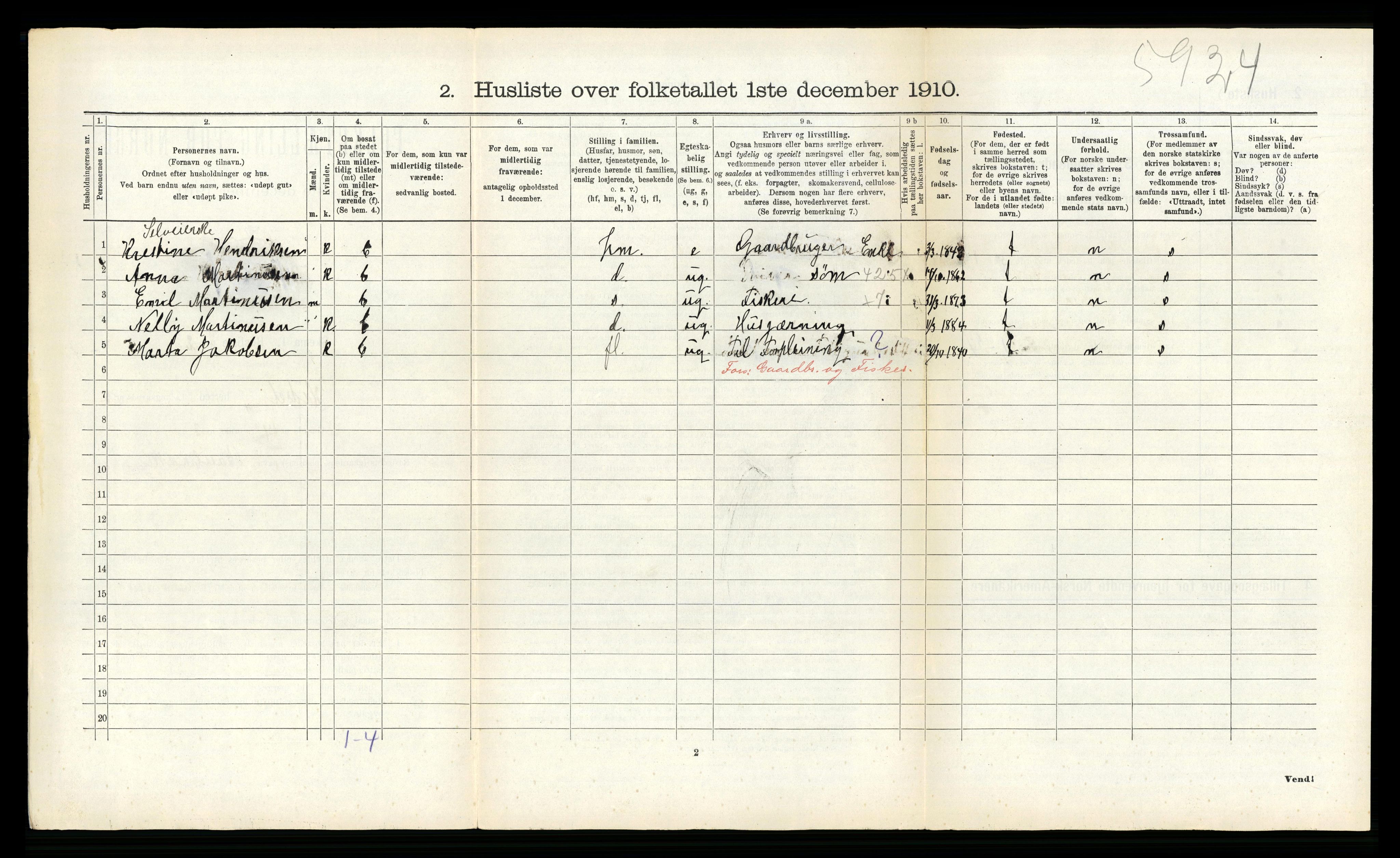 RA, 1910 census for Hadsel, 1910, p. 552