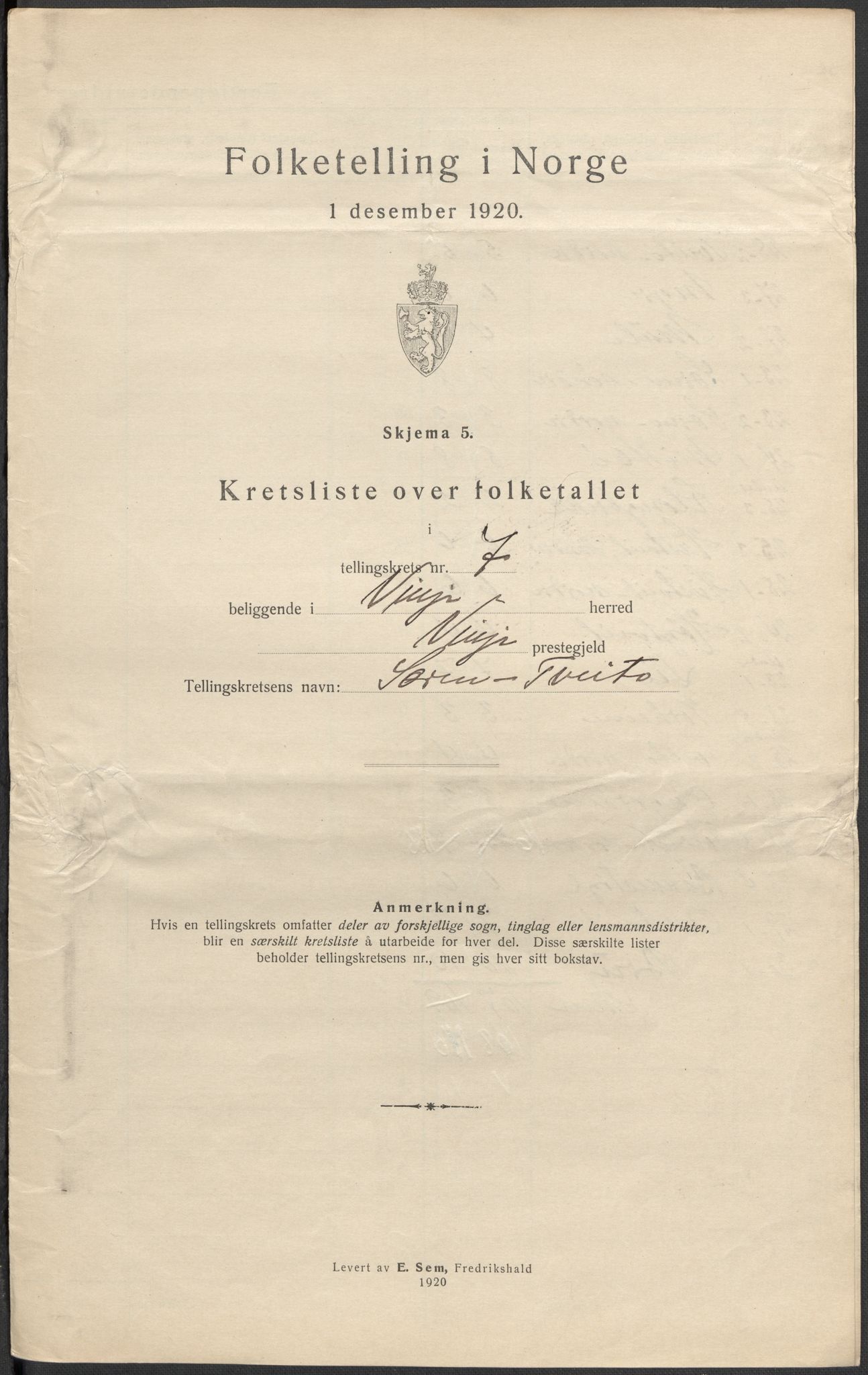 SAKO, 1920 census for Vinje, 1920, p. 31