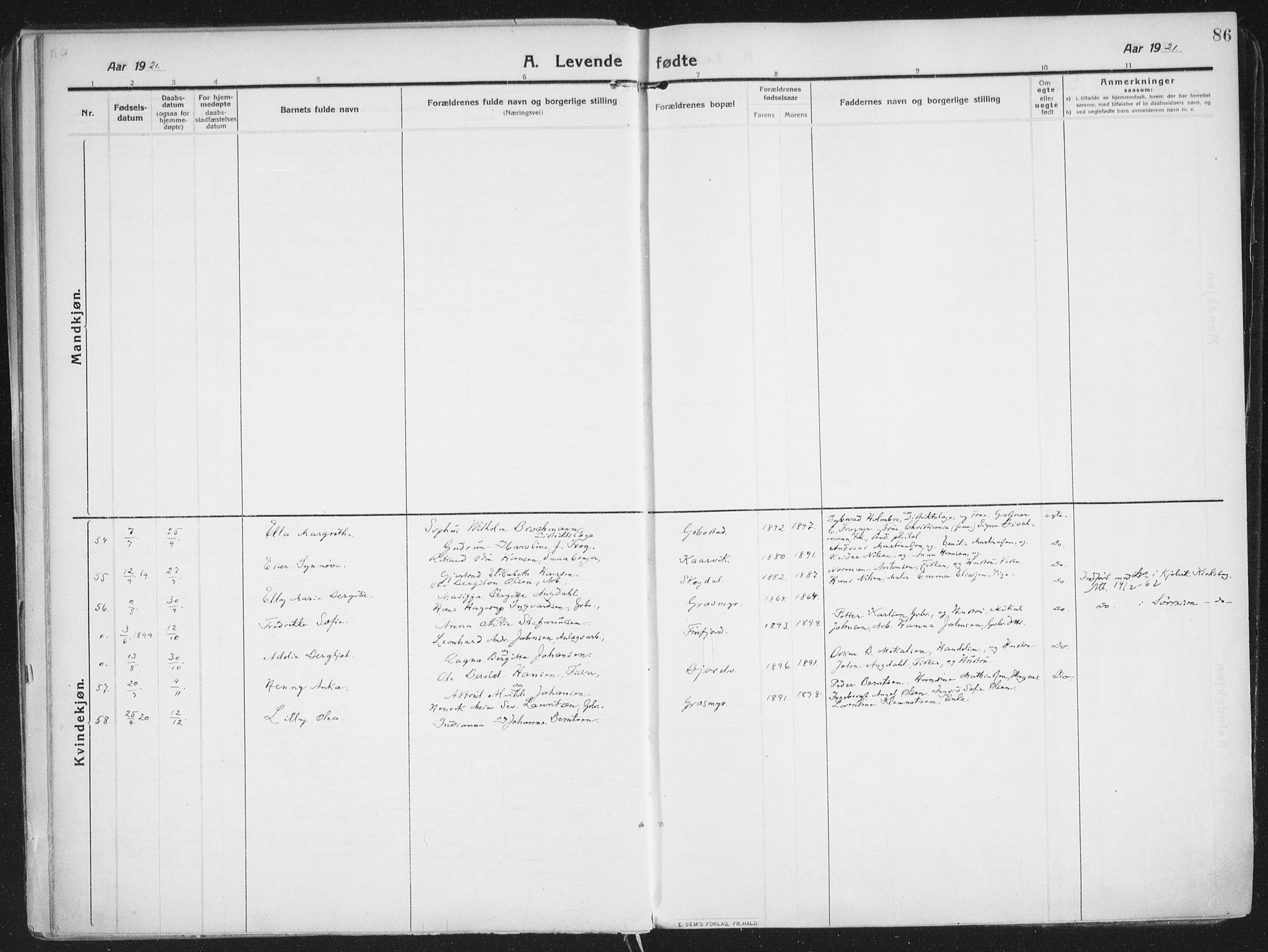 Lenvik sokneprestembete, AV/SATØ-S-1310/H/Ha/Haa/L0016kirke: Parish register (official) no. 16, 1910-1924, p. 86