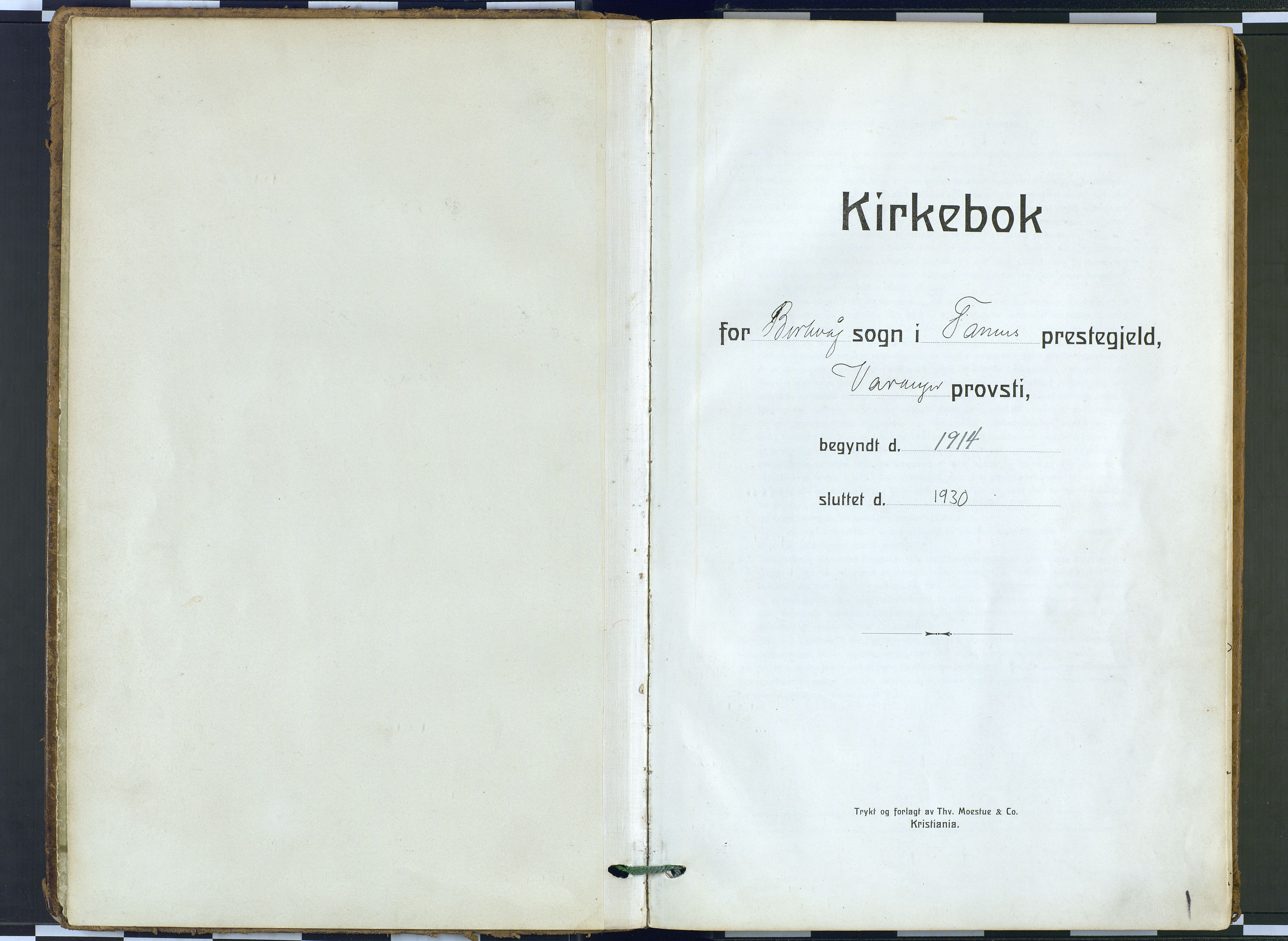 Tana sokneprestkontor, AV/SATØ-S-1334/H/Ha: Parish register (official) no. 9, 1914-1930