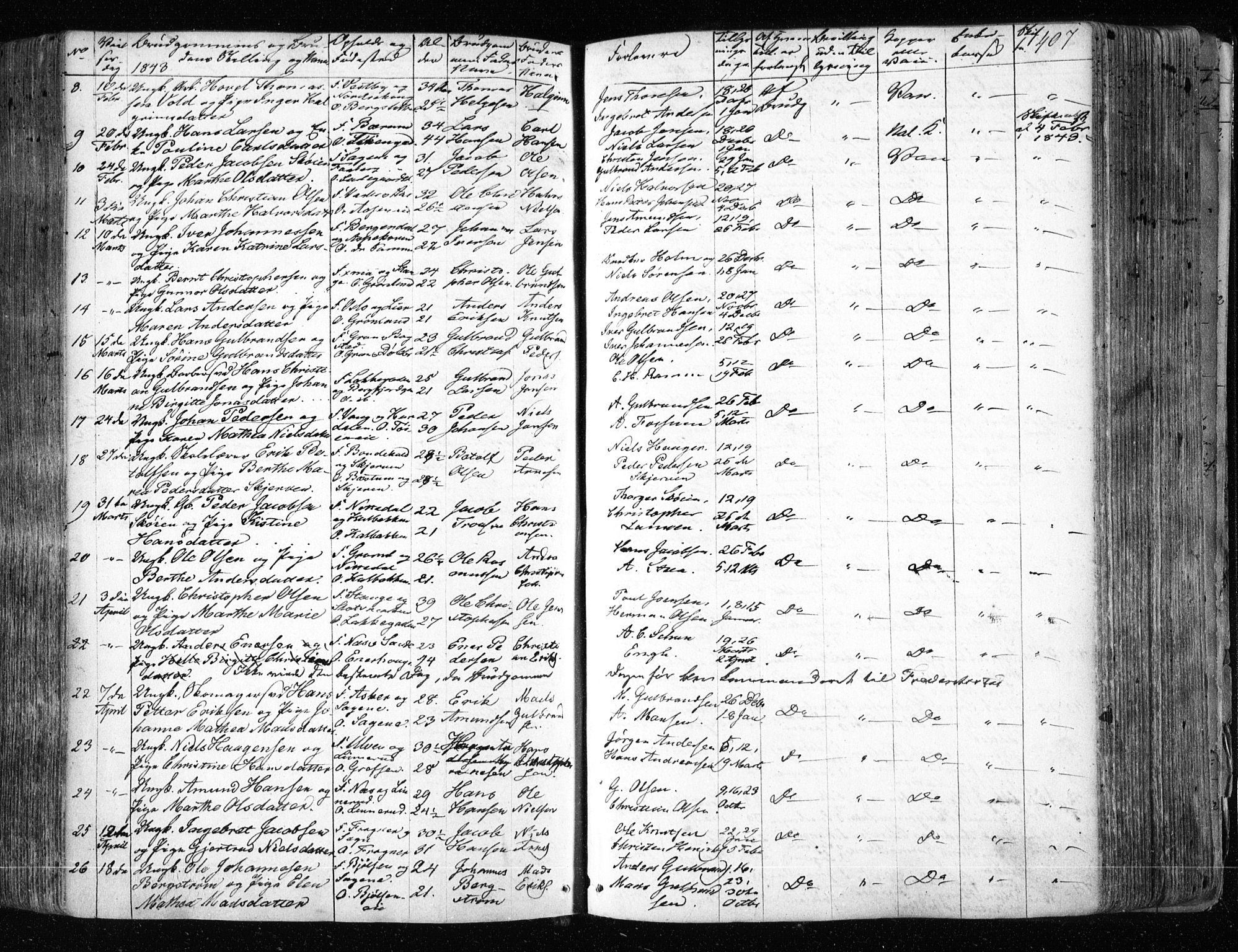 Aker prestekontor kirkebøker, AV/SAO-A-10861/F/L0019: Parish register (official) no. 19, 1842-1852, p. 407