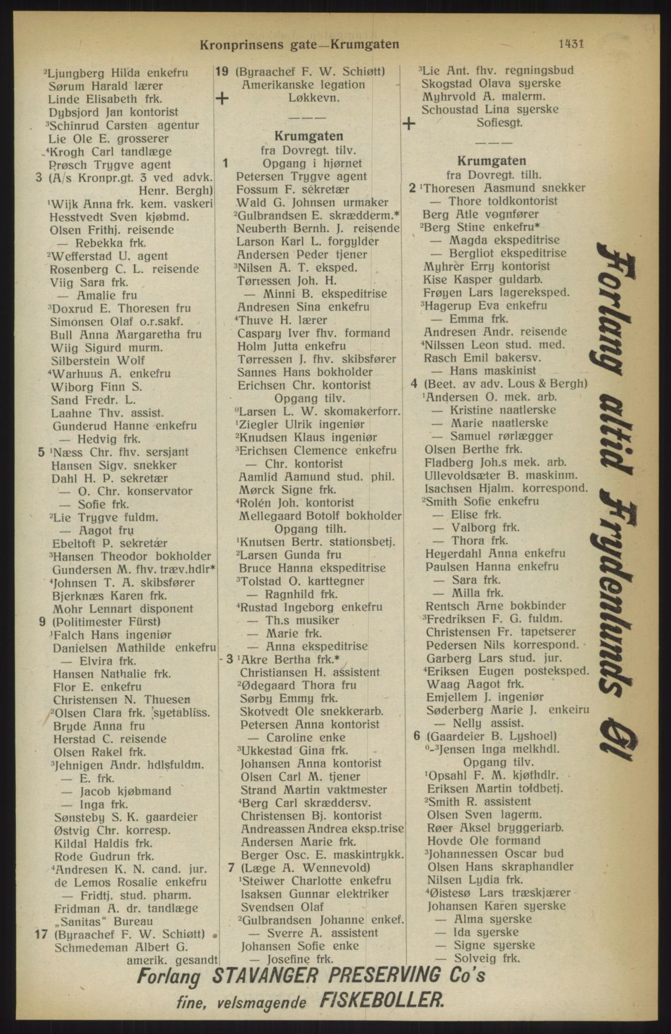 Kristiania/Oslo adressebok, PUBL/-, 1914, p. 1431