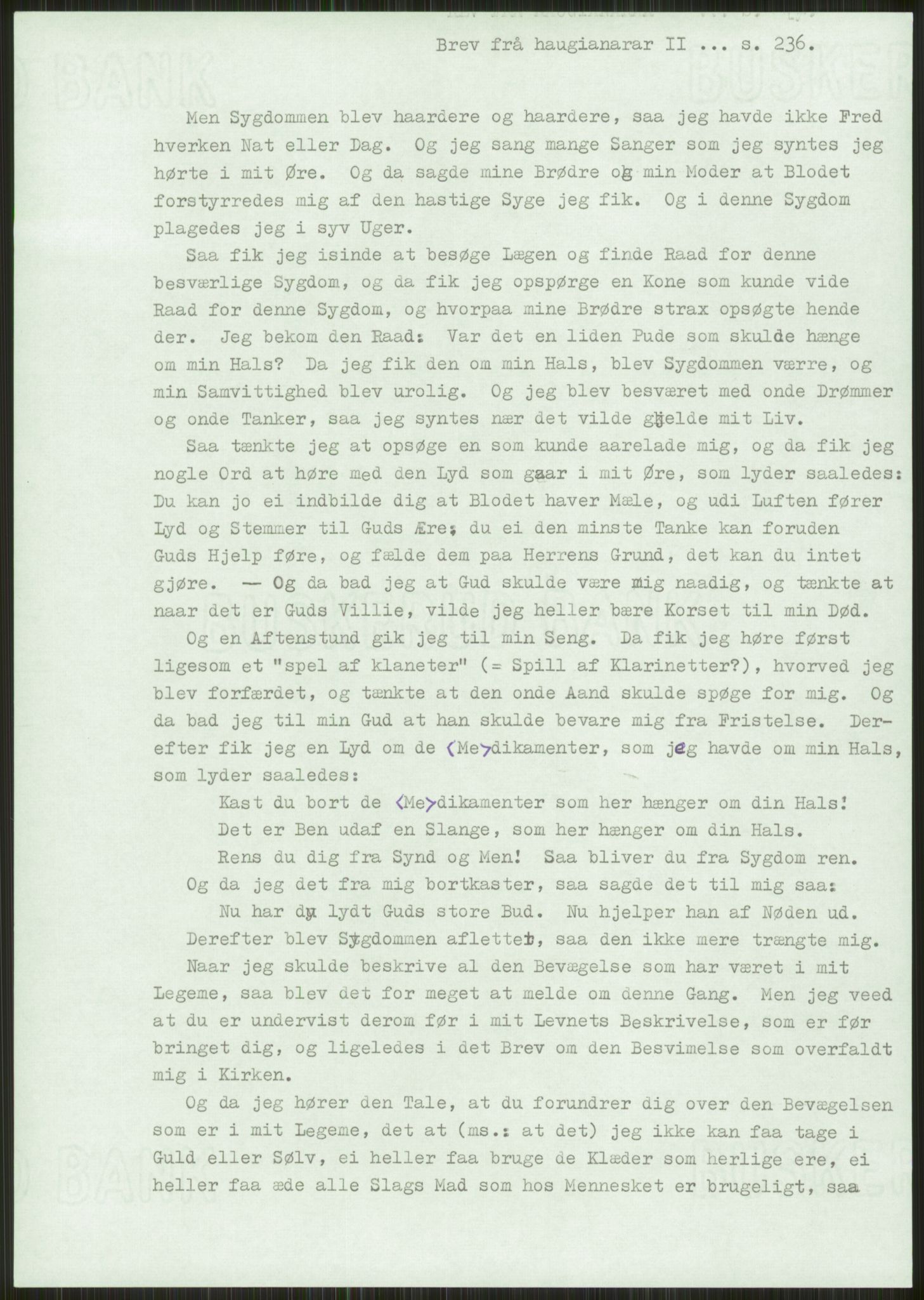 Samlinger til kildeutgivelse, Haugianerbrev, AV/RA-EA-6834/F/L0002: Haugianerbrev II: 1805-1821, 1805-1821, p. 236