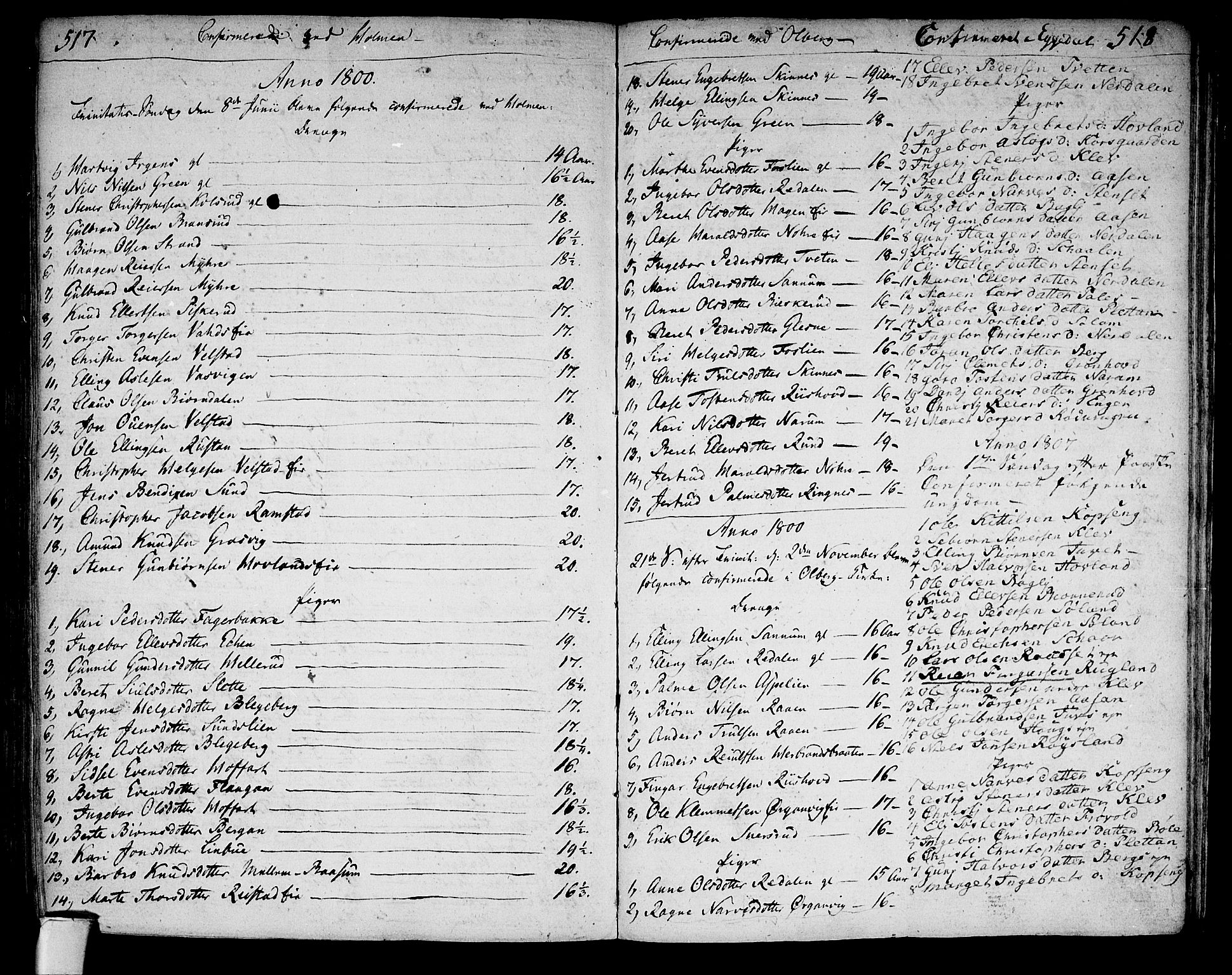 Sigdal kirkebøker, SAKO/A-245/F/Fa/L0003: Parish register (official) no. I 3, 1793-1811, p. 517-518