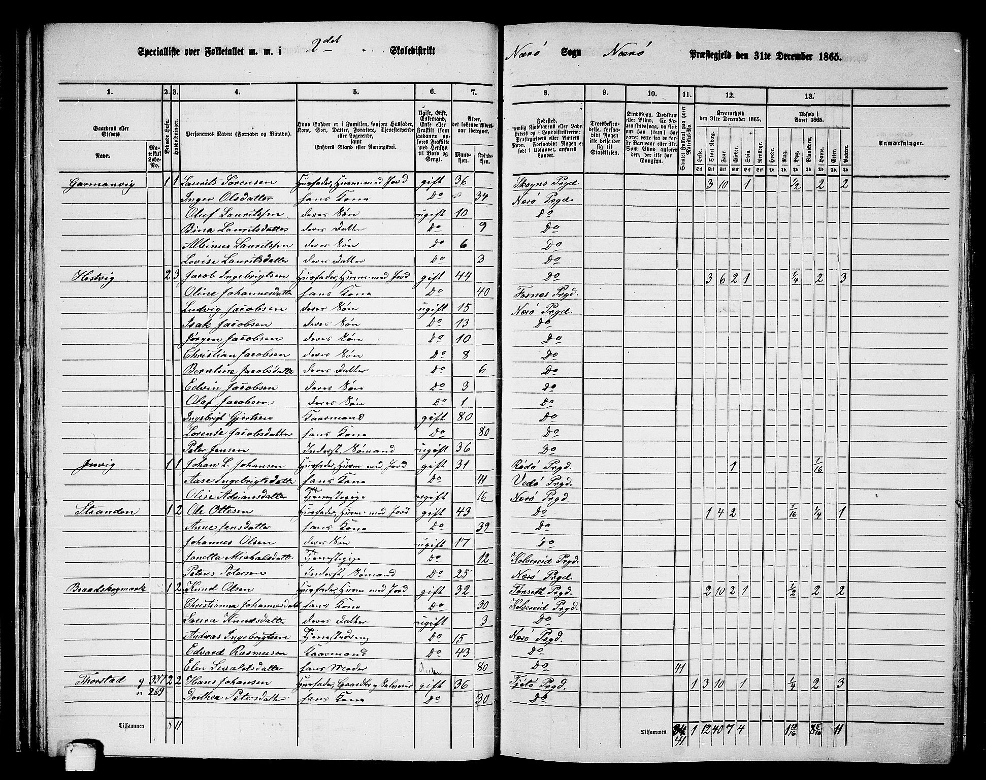 RA, 1865 census for Nærøy, 1865, p. 38