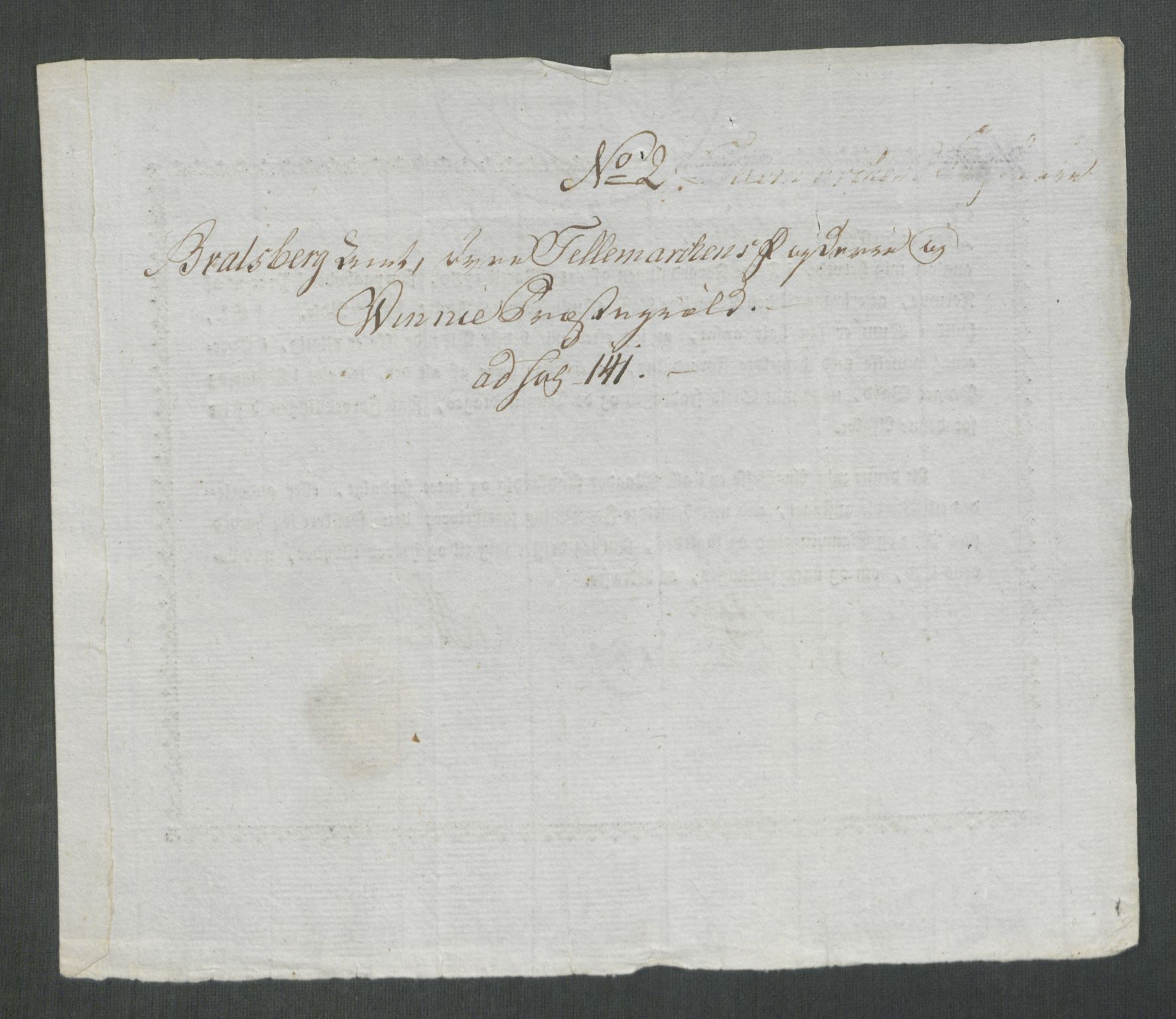 Rentekammeret inntil 1814, Reviderte regnskaper, Mindre regnskaper, AV/RA-EA-4068/Rf/Rfe/L0062: Øvre Romerike fogderi, Øvre Telemark fogderi, 1789, p. 487