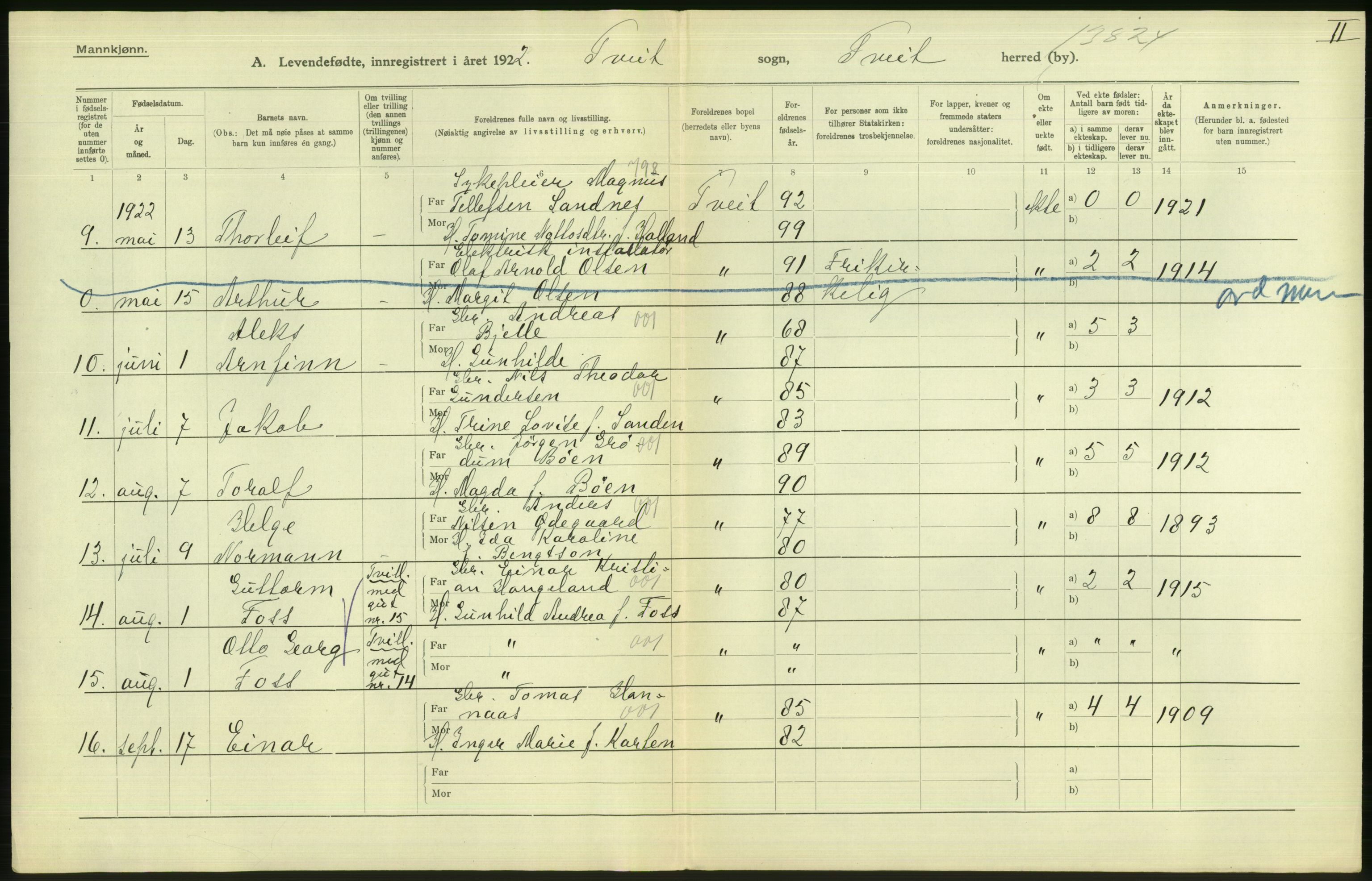 Statistisk sentralbyrå, Sosiodemografiske emner, Befolkning, AV/RA-S-2228/D/Df/Dfc/Dfcb/L0022: Vest-Agder fylke: Levendefødte menn og kvinner, gifte, døde, dødfødte. Bygder og byer., 1922, p. 2