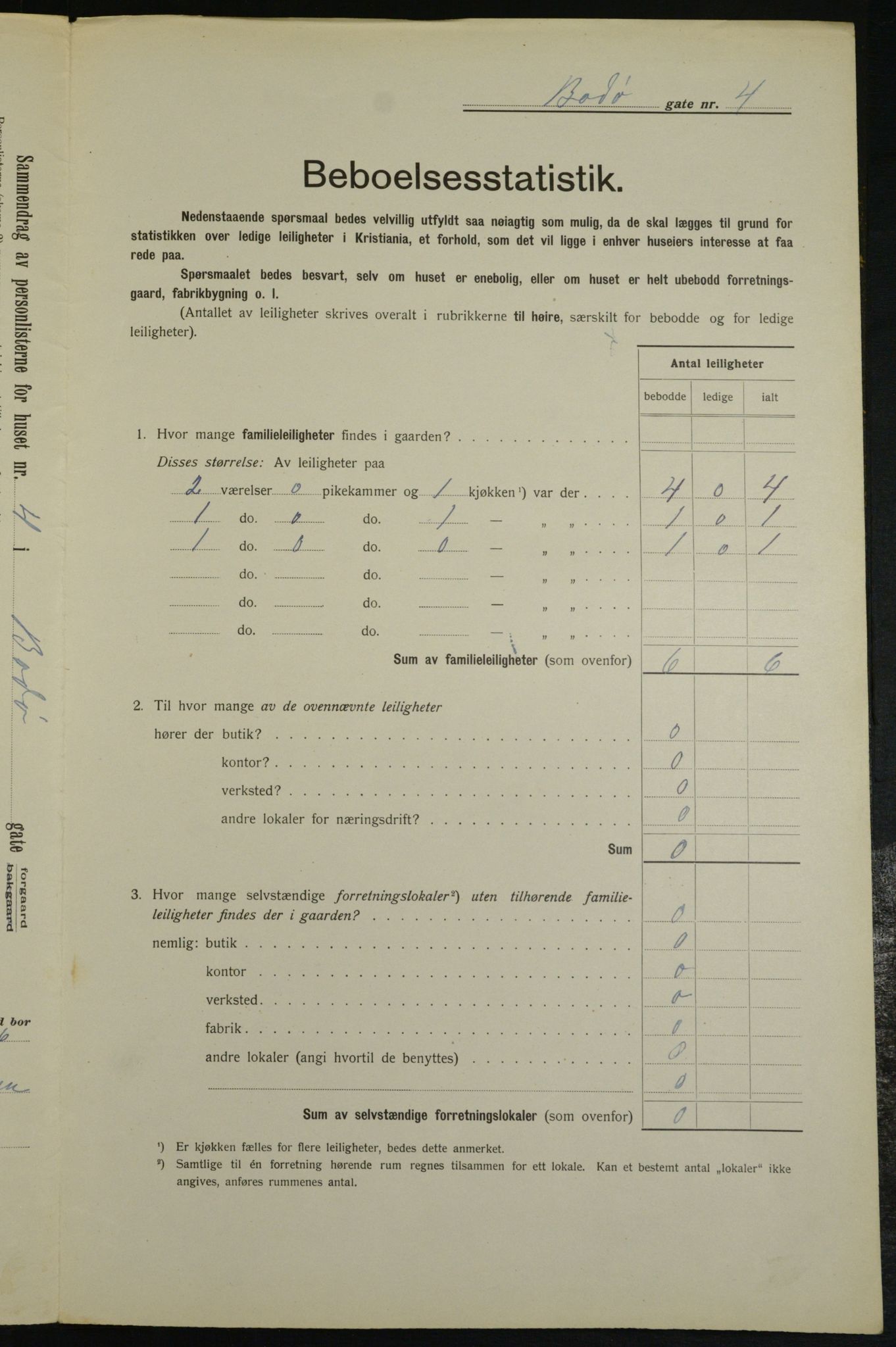 OBA, Municipal Census 1913 for Kristiania, 1913, p. 6574