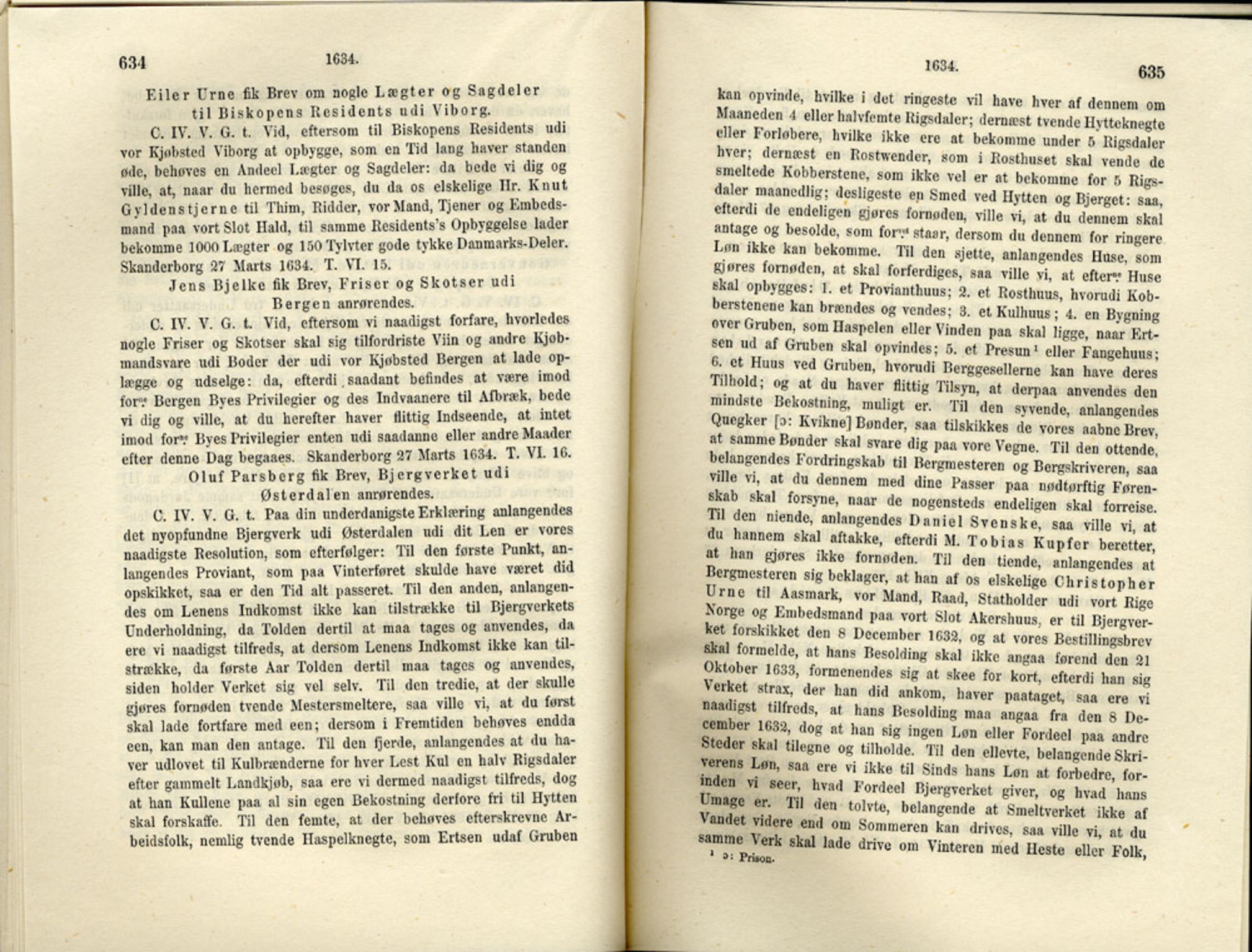 Publikasjoner utgitt av Det Norske Historiske Kildeskriftfond, PUBL/-/-/-: Norske Rigs-Registranter, bind 6, 1628-1634, p. 634-635