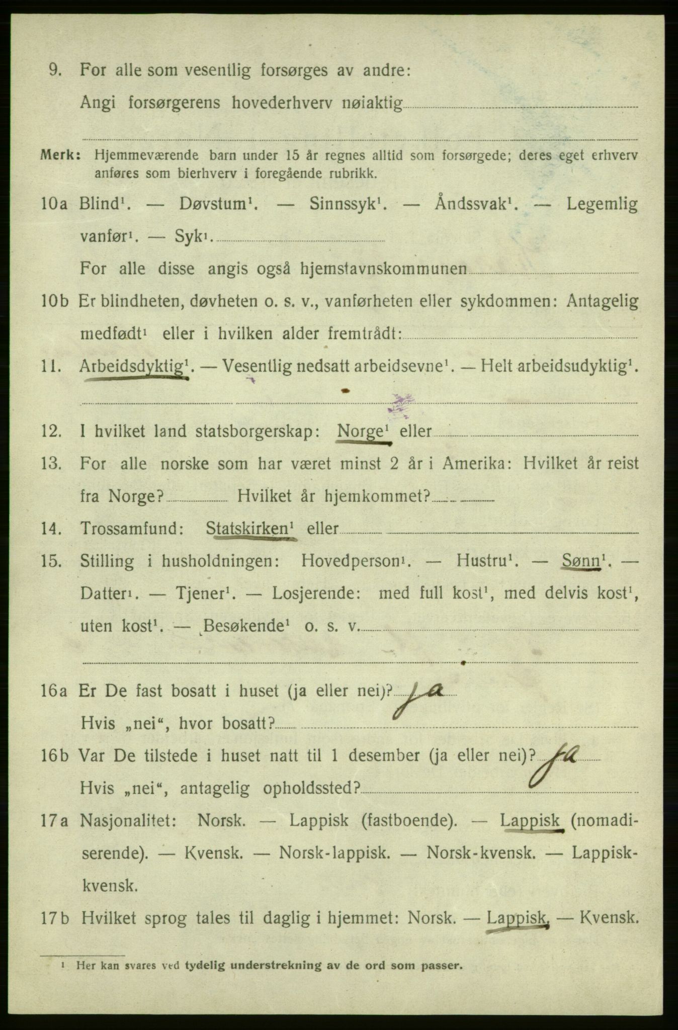 SATØ, 1920 census for Karasjok, 1920, p. 1647