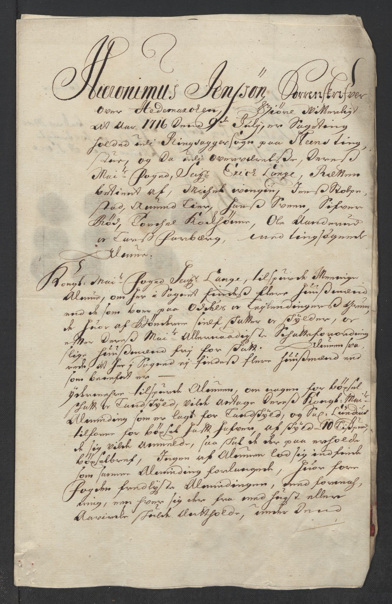 Rentekammeret inntil 1814, Reviderte regnskaper, Fogderegnskap, RA/EA-4092/R16/L1055: Fogderegnskap Hedmark, 1716, p. 154