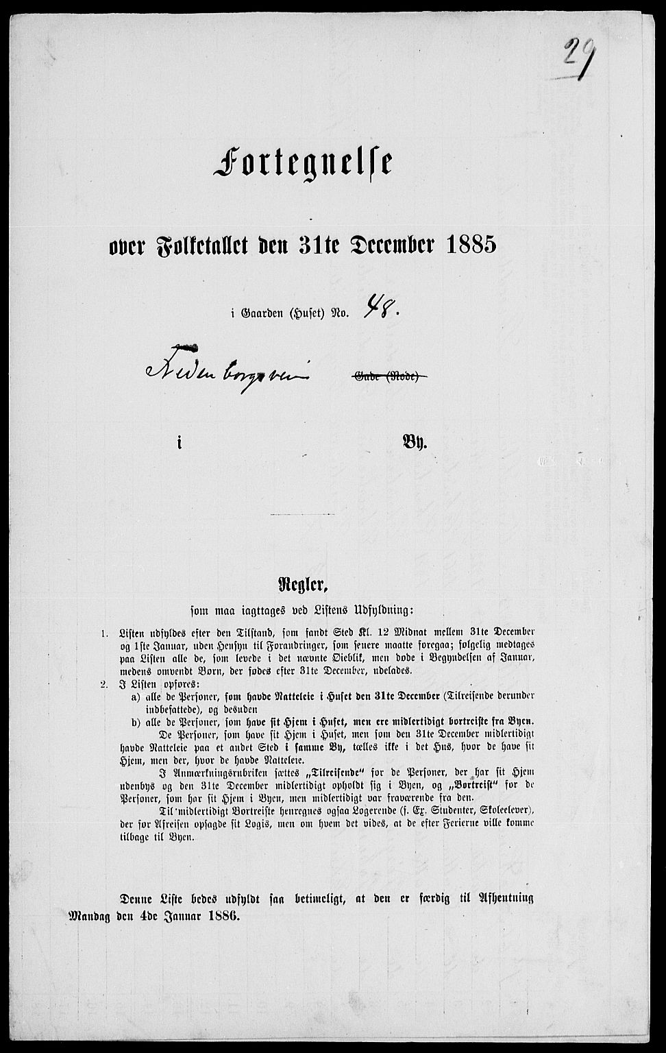 RA, 1885 census for 0301 Kristiania, 1885, p. 4660
