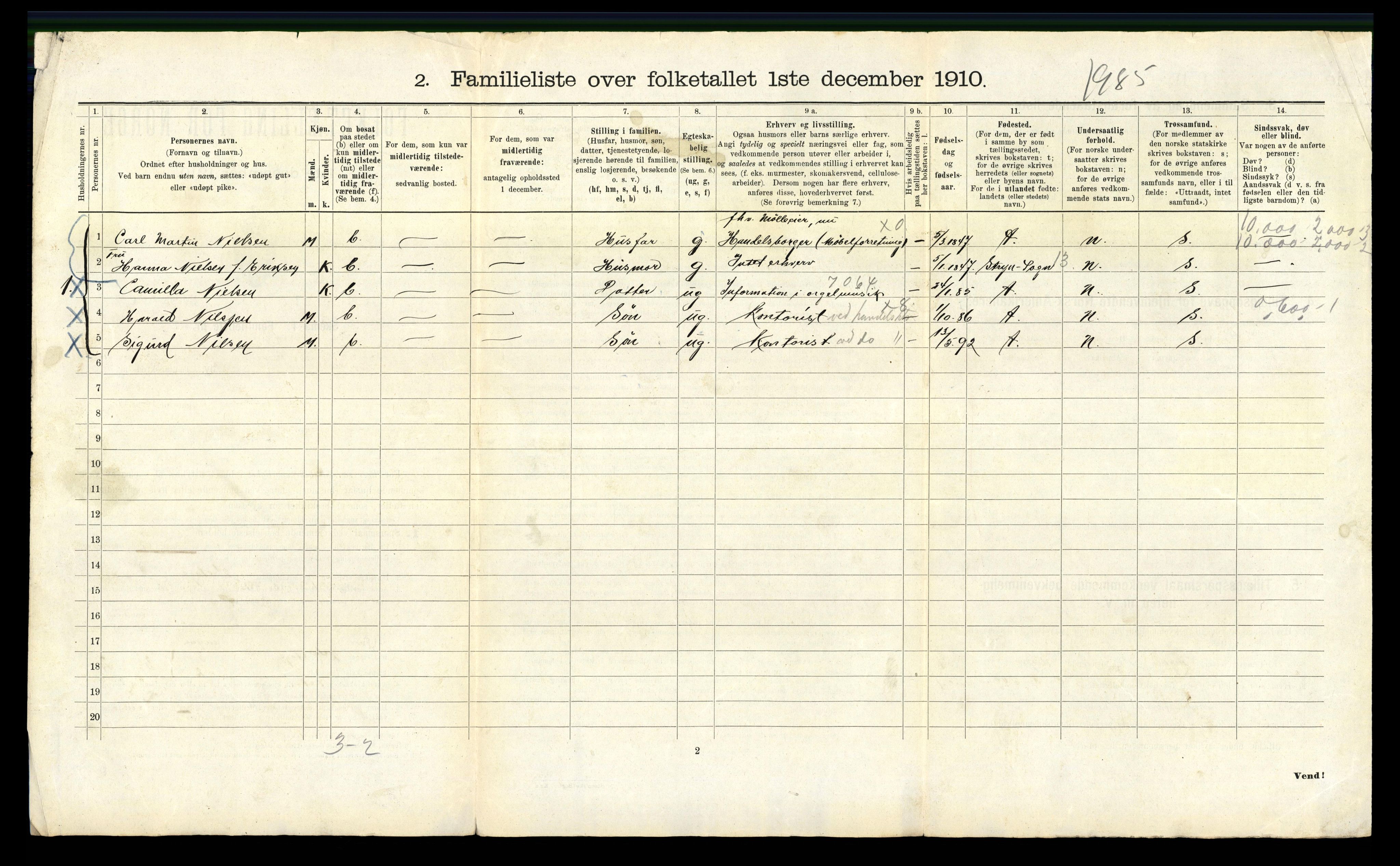 RA, 1910 census for Bergen, 1910, p. 28266