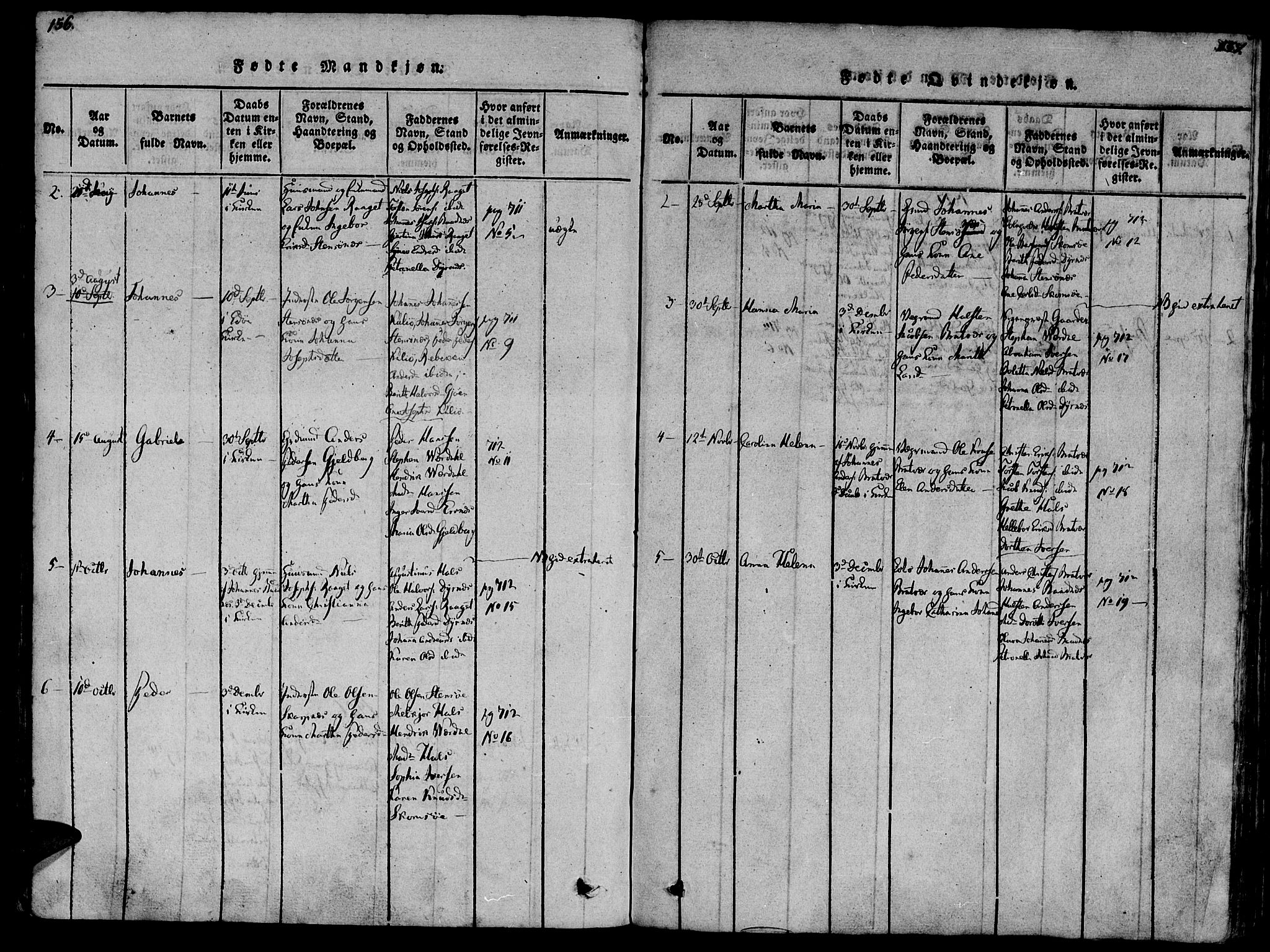 Ministerialprotokoller, klokkerbøker og fødselsregistre - Møre og Romsdal, AV/SAT-A-1454/581/L0934: Parish register (official) no. 581A03 /2, 1819-1827, p. 156-157