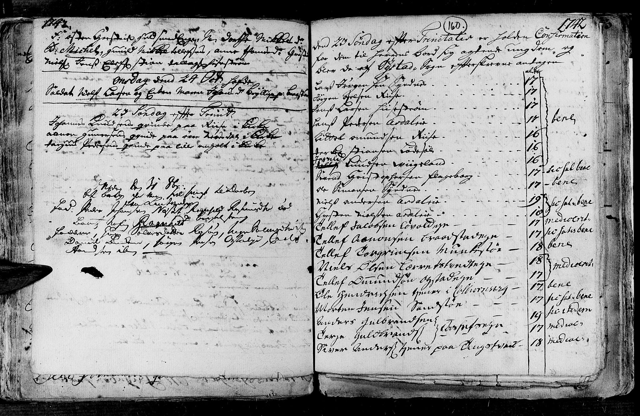 Øyestad sokneprestkontor, SAK/1111-0049/F/Fa/L0004: Parish register (official) no. A 4, 1730-1750, p. 160