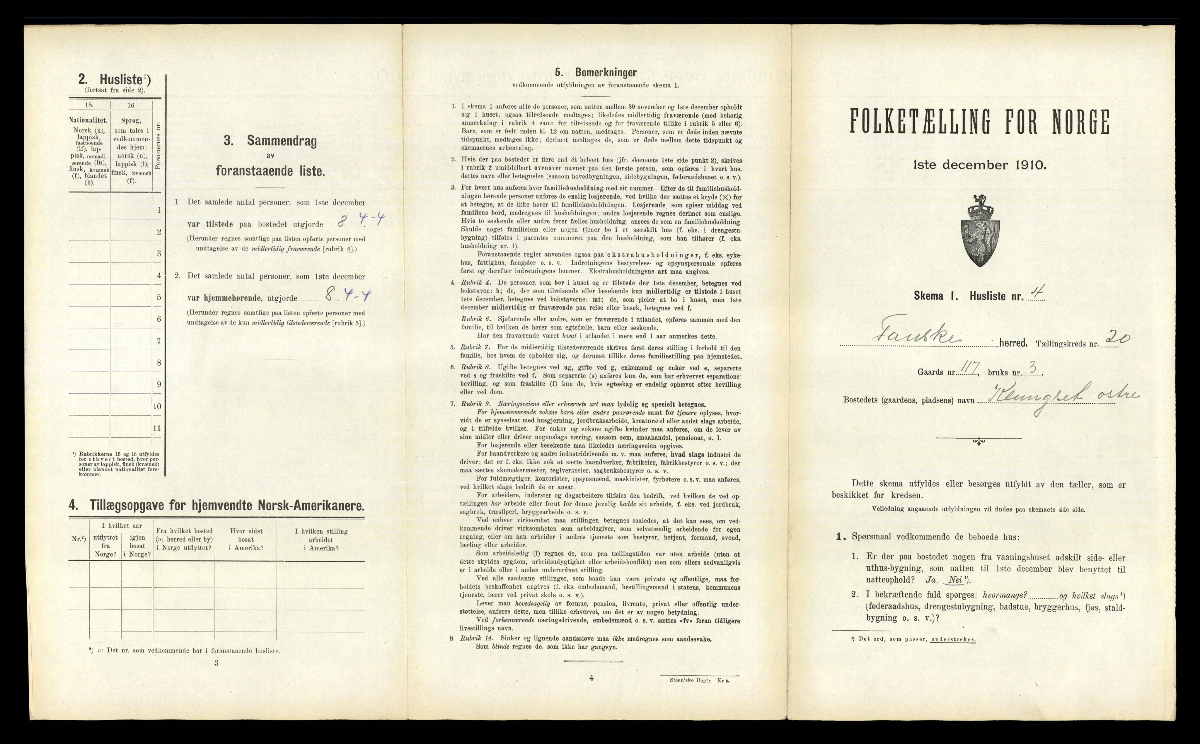 RA, 1910 census for Fauske, 1910, p. 1300