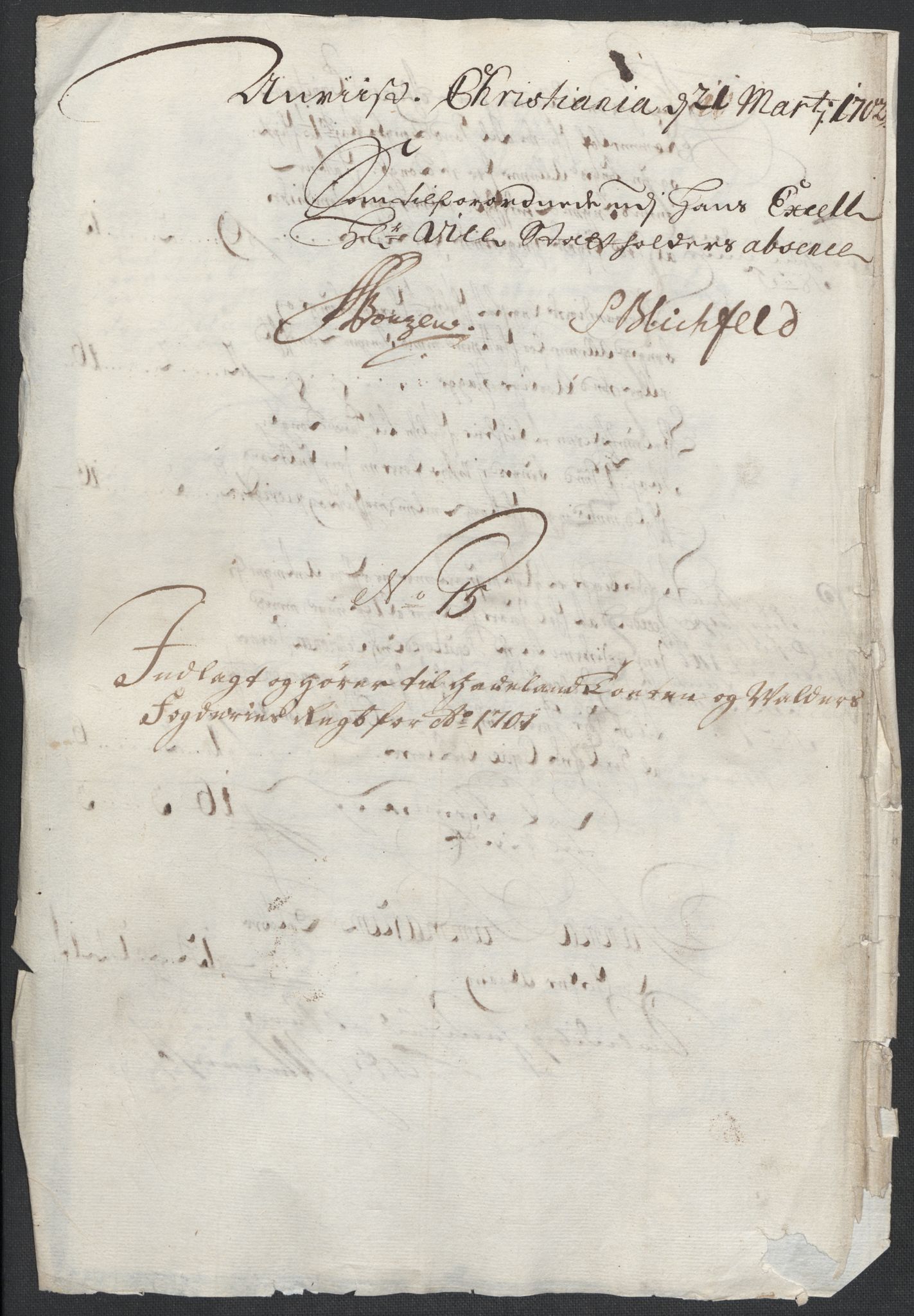 Rentekammeret inntil 1814, Reviderte regnskaper, Fogderegnskap, RA/EA-4092/R18/L1299: Fogderegnskap Hadeland, Toten og Valdres, 1701, p. 445