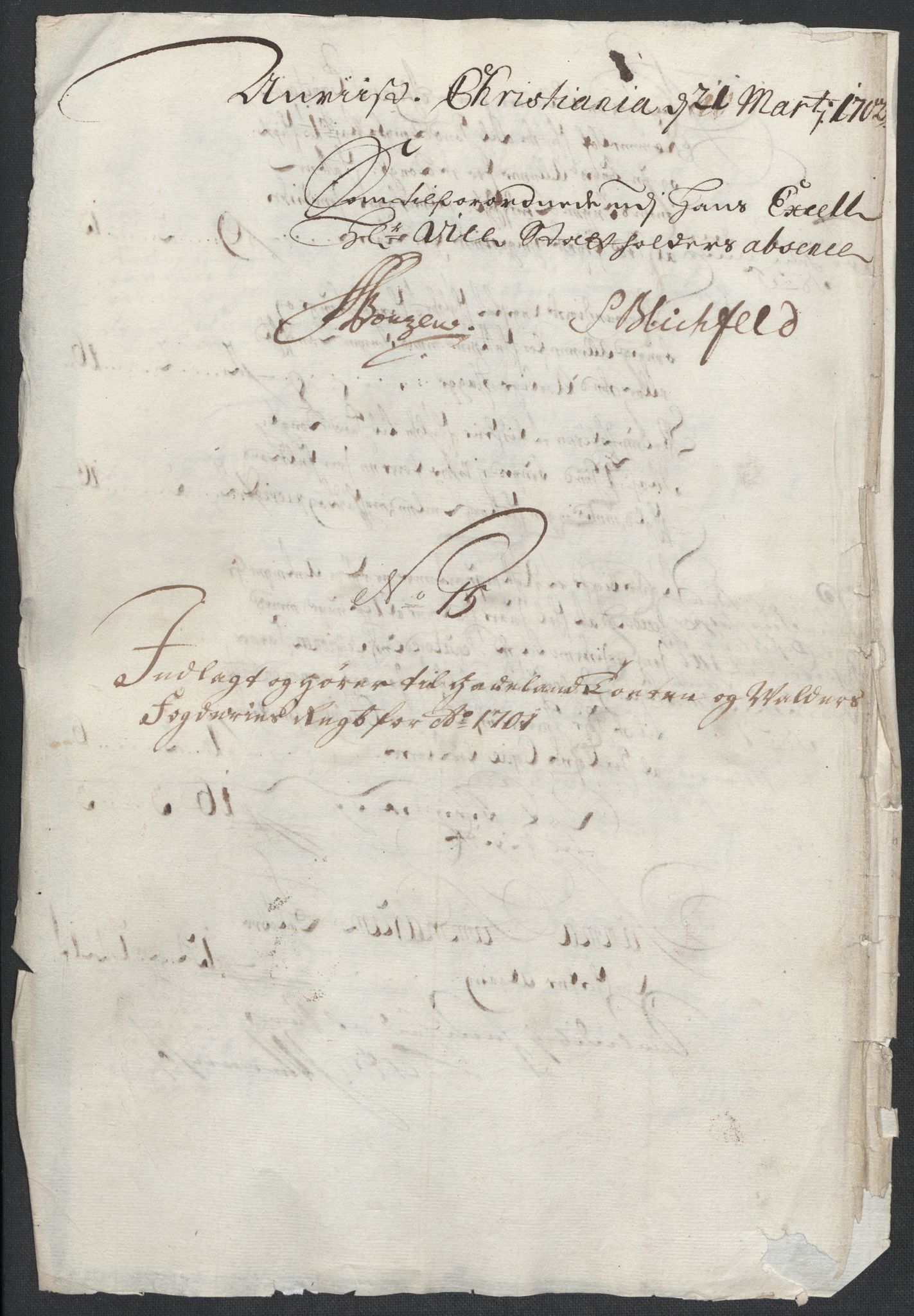 Rentekammeret inntil 1814, Reviderte regnskaper, Fogderegnskap, AV/RA-EA-4092/R18/L1299: Fogderegnskap Hadeland, Toten og Valdres, 1701, p. 445