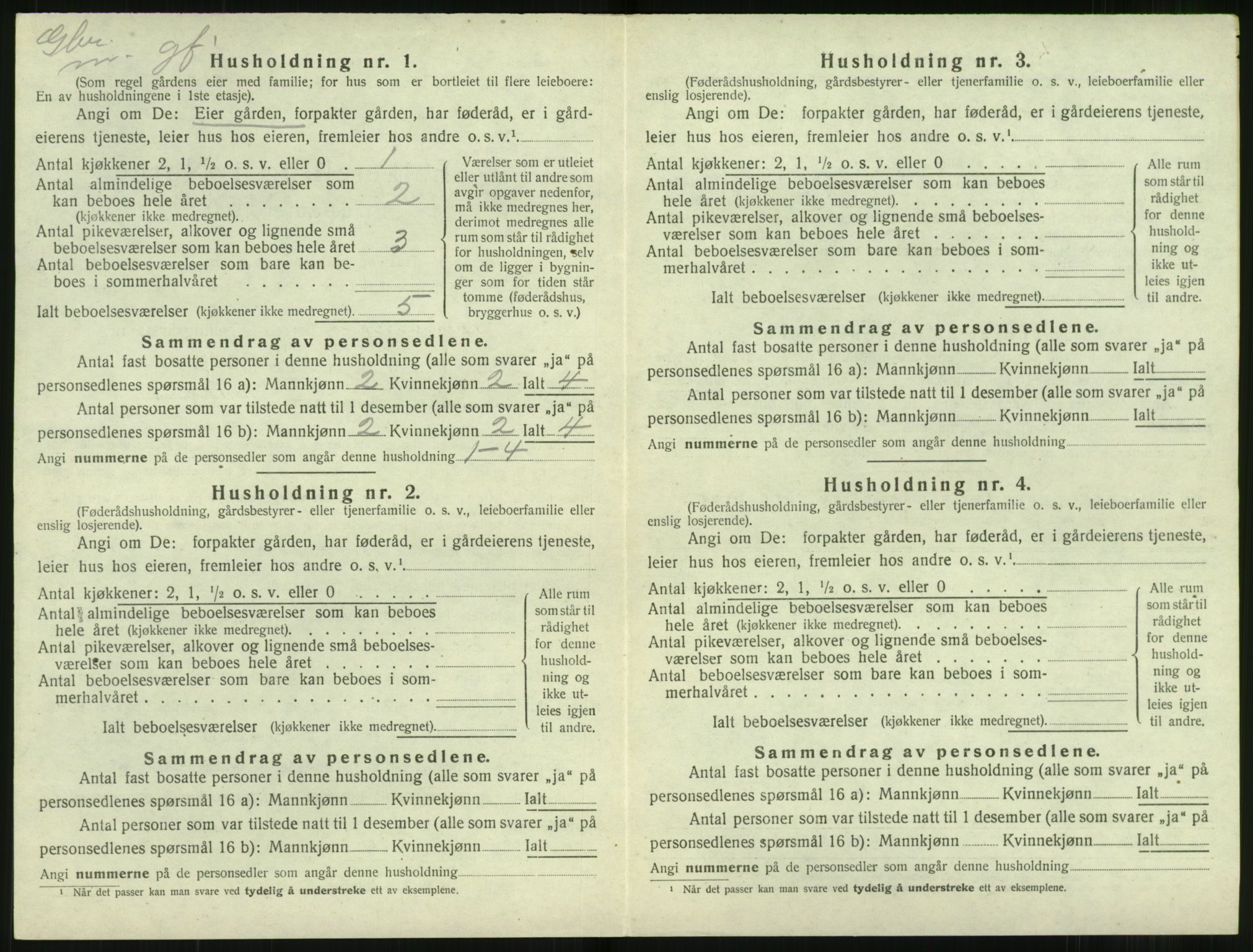 SAT, 1920 census for Stranda, 1920, p. 82