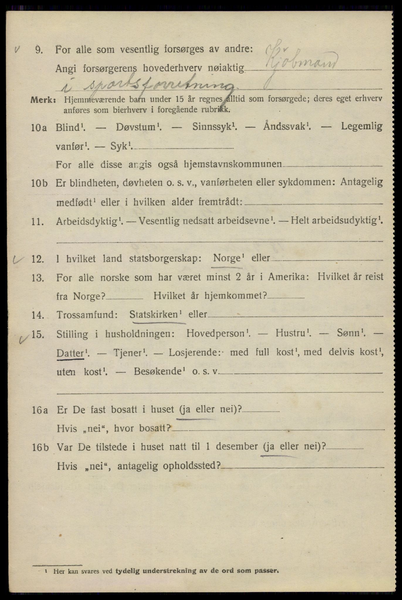 SAO, 1920 census for Kristiania, 1920, p. 199914