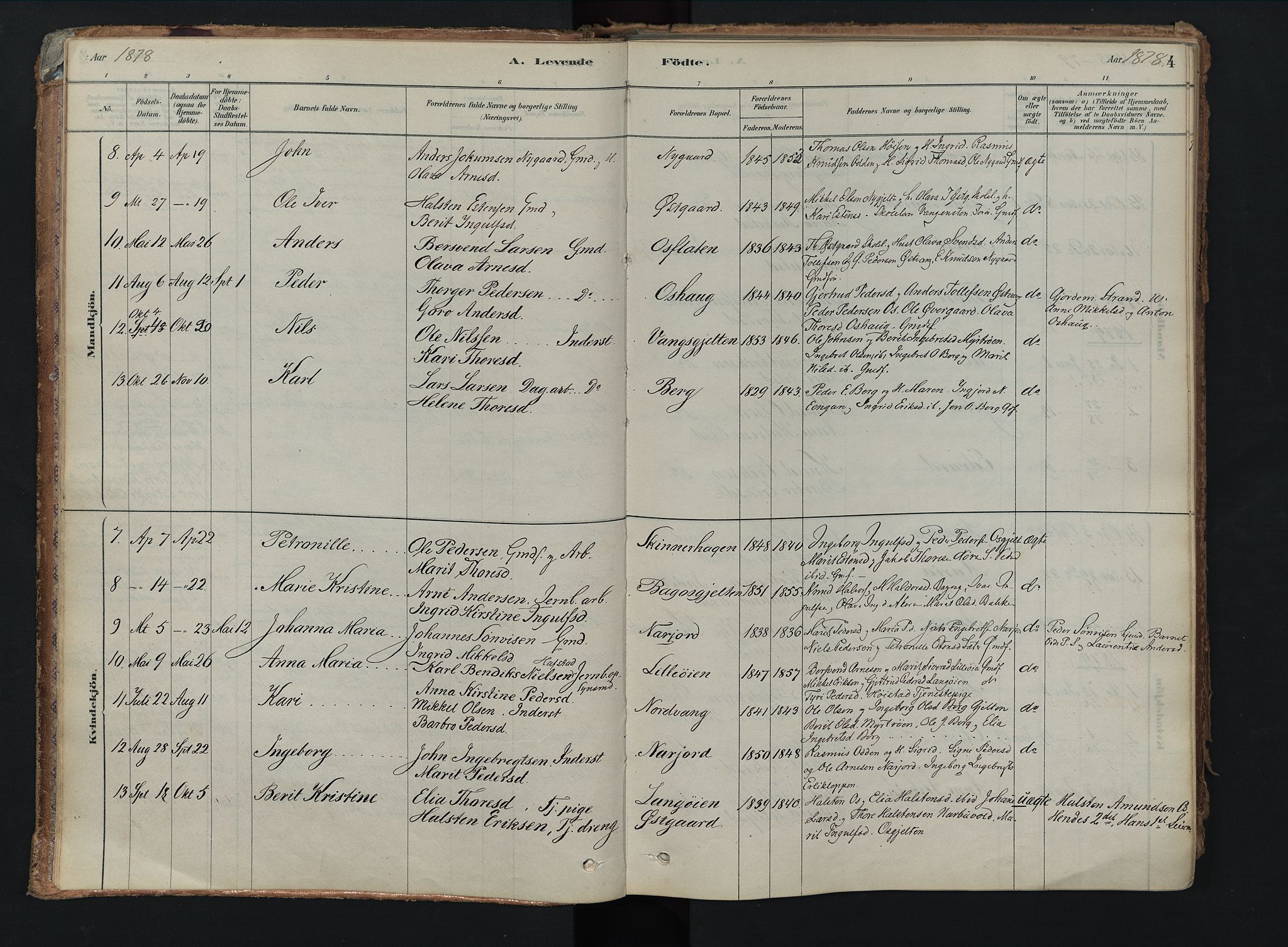 Tolga prestekontor, SAH/PREST-062/K/L0008: Parish register (official) no. 8, 1877-1910, p. 4