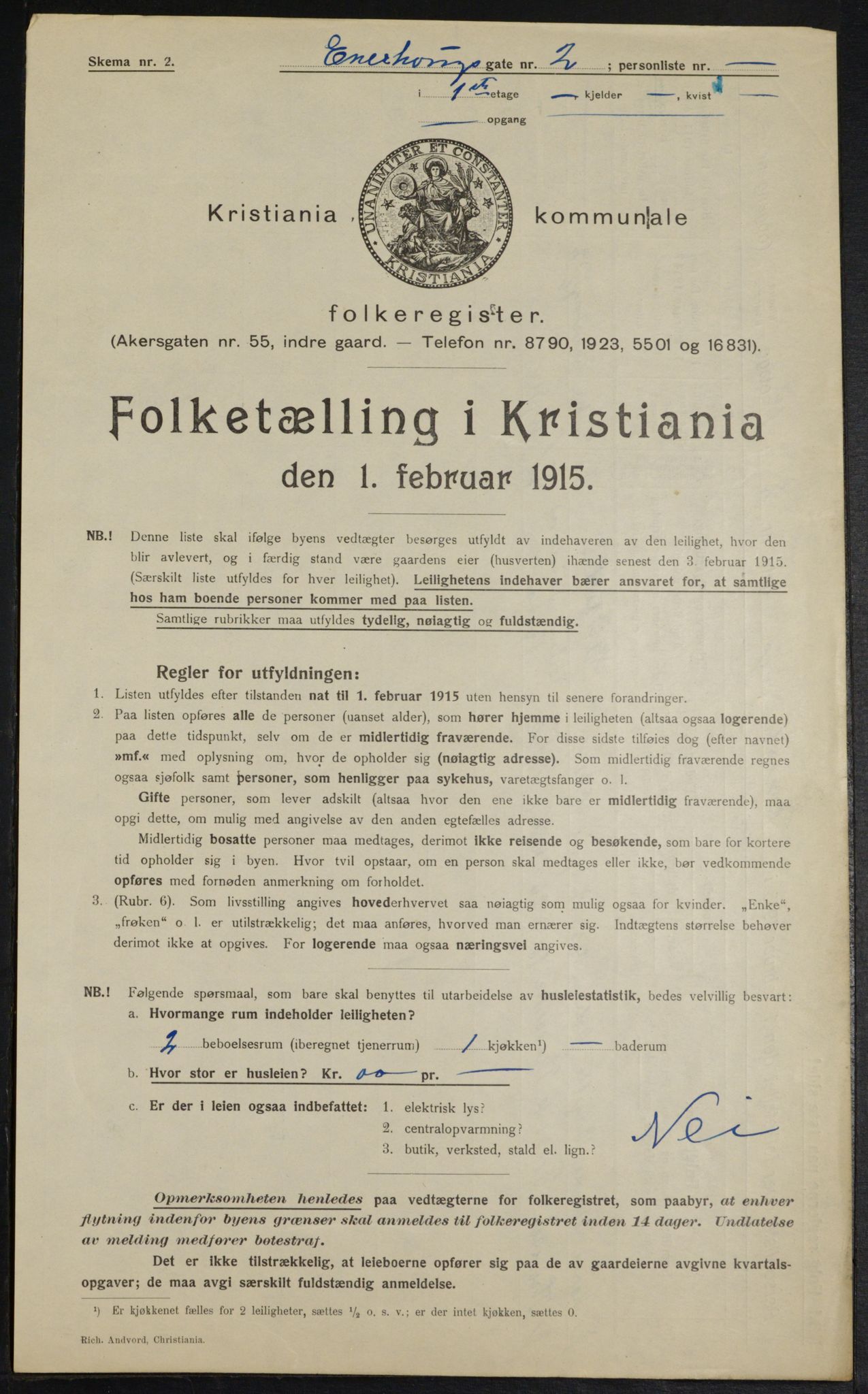 OBA, Municipal Census 1915 for Kristiania, 1915, p. 21081