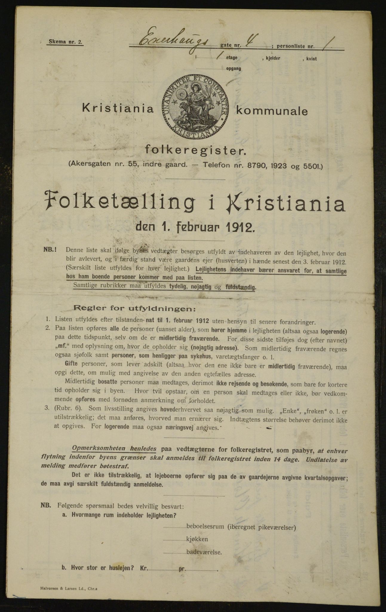 OBA, Municipal Census 1912 for Kristiania, 1912, p. 21468