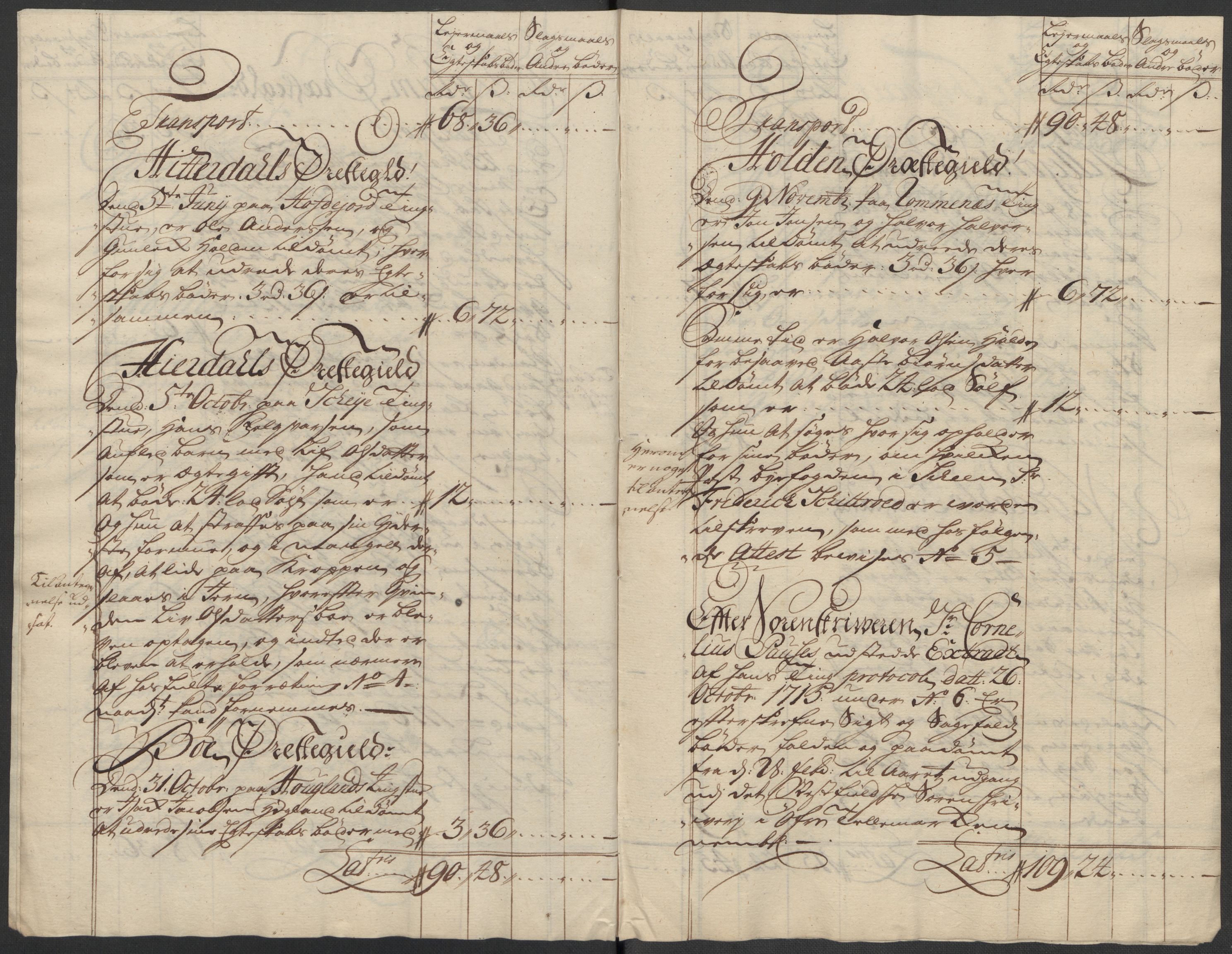 Rentekammeret inntil 1814, Reviderte regnskaper, Fogderegnskap, AV/RA-EA-4092/R36/L2127: Fogderegnskap Øvre og Nedre Telemark og Bamble, 1715, p. 221