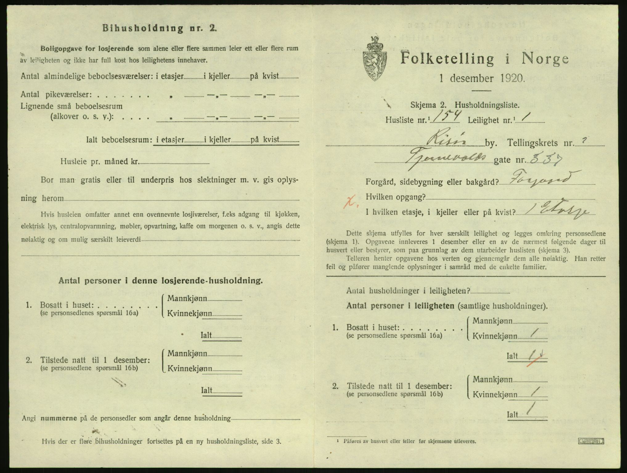 SAK, 1920 census for Risør, 1920, p. 2393