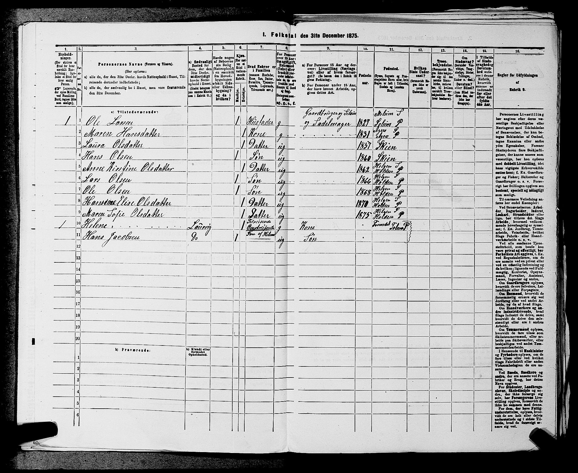 SAKO, 1875 census for 0819P Holla, 1875, p. 617