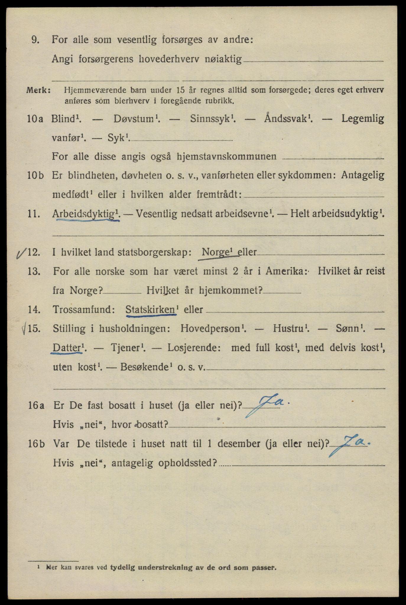 SAO, 1920 census for Kristiania, 1920, p. 284306