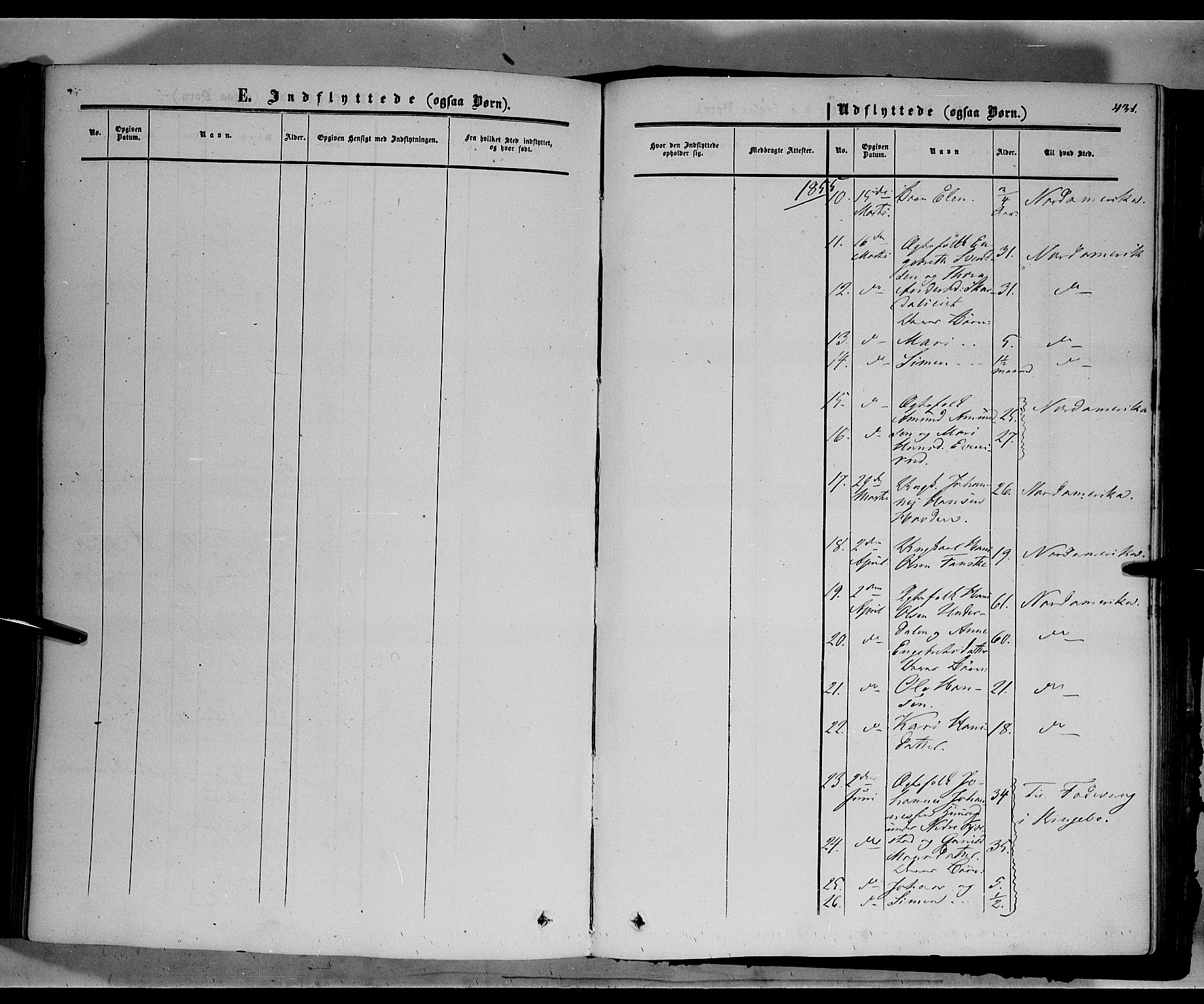 Sør-Fron prestekontor, SAH/PREST-010/H/Ha/Haa/L0001: Parish register (official) no. 1, 1849-1863, p. 431