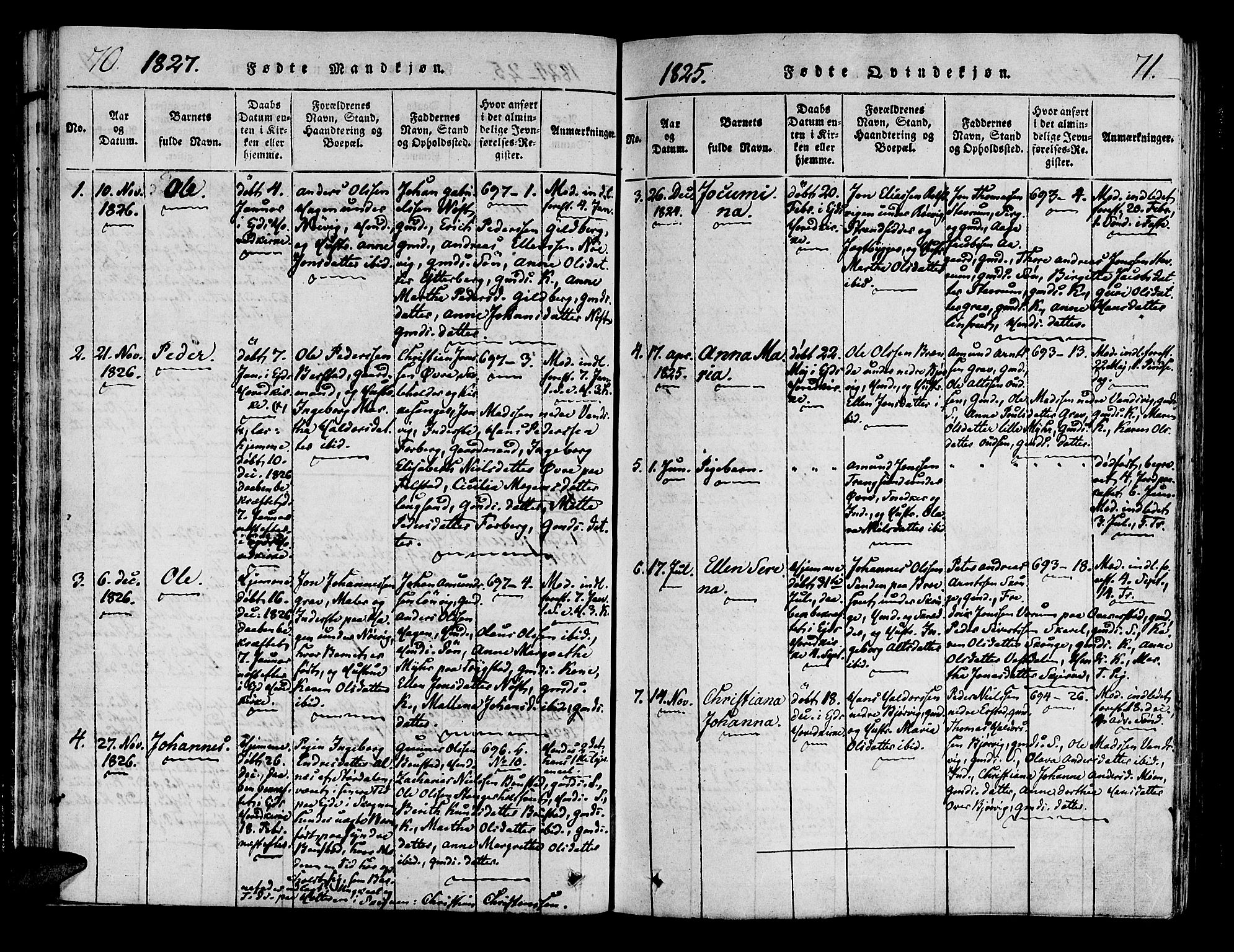 Ministerialprotokoller, klokkerbøker og fødselsregistre - Nord-Trøndelag, SAT/A-1458/722/L0217: Parish register (official) no. 722A04, 1817-1842, p. 70-71