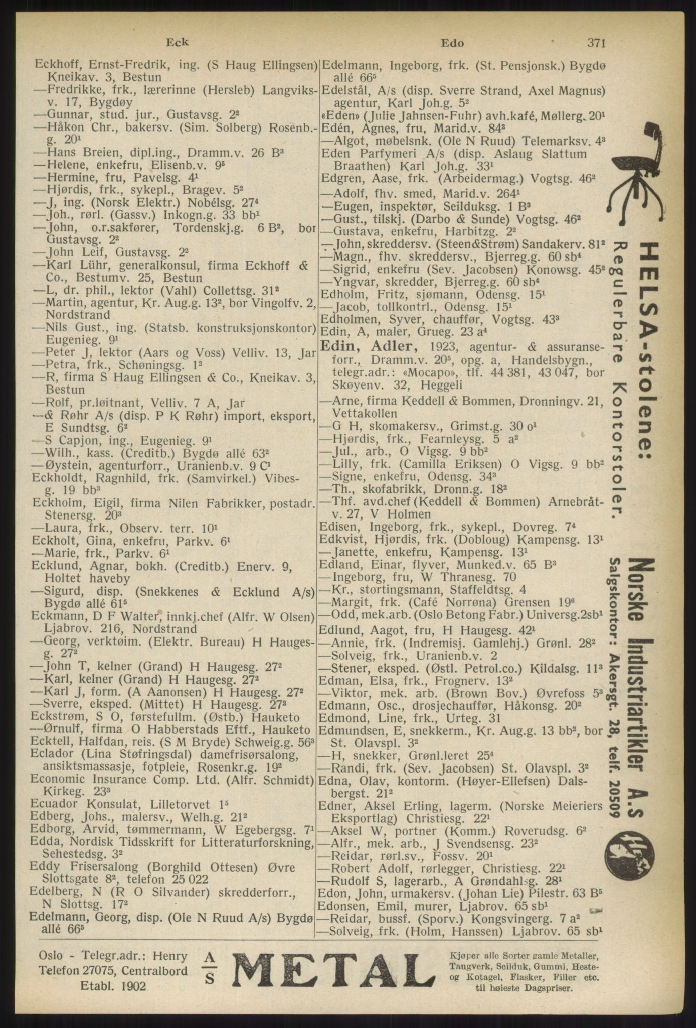 Kristiania/Oslo adressebok, PUBL/-, 1937, p. 371