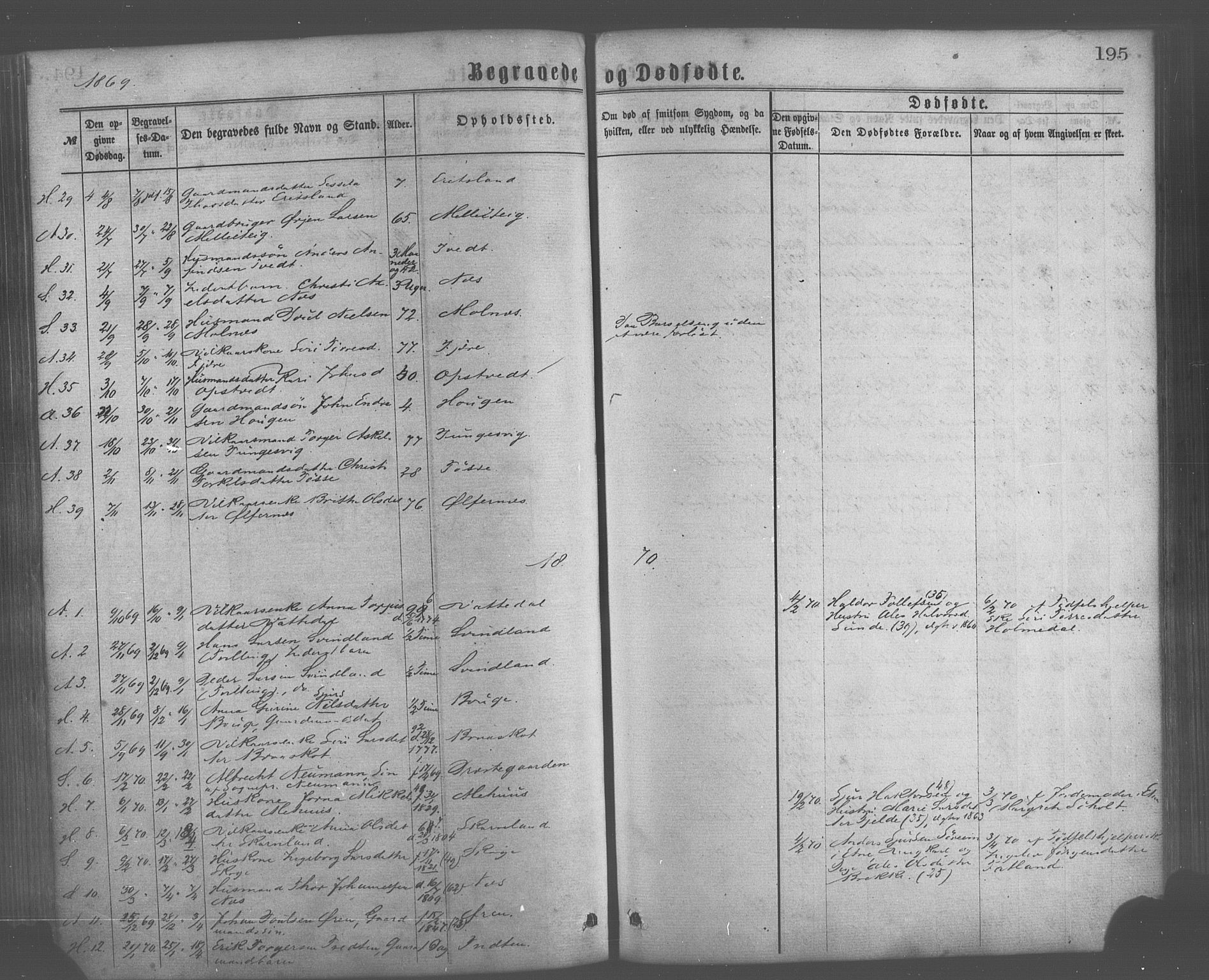 Skånevik sokneprestembete, AV/SAB-A-77801/H/Haa: Parish register (official) no. A 6, 1869-1878, p. 195