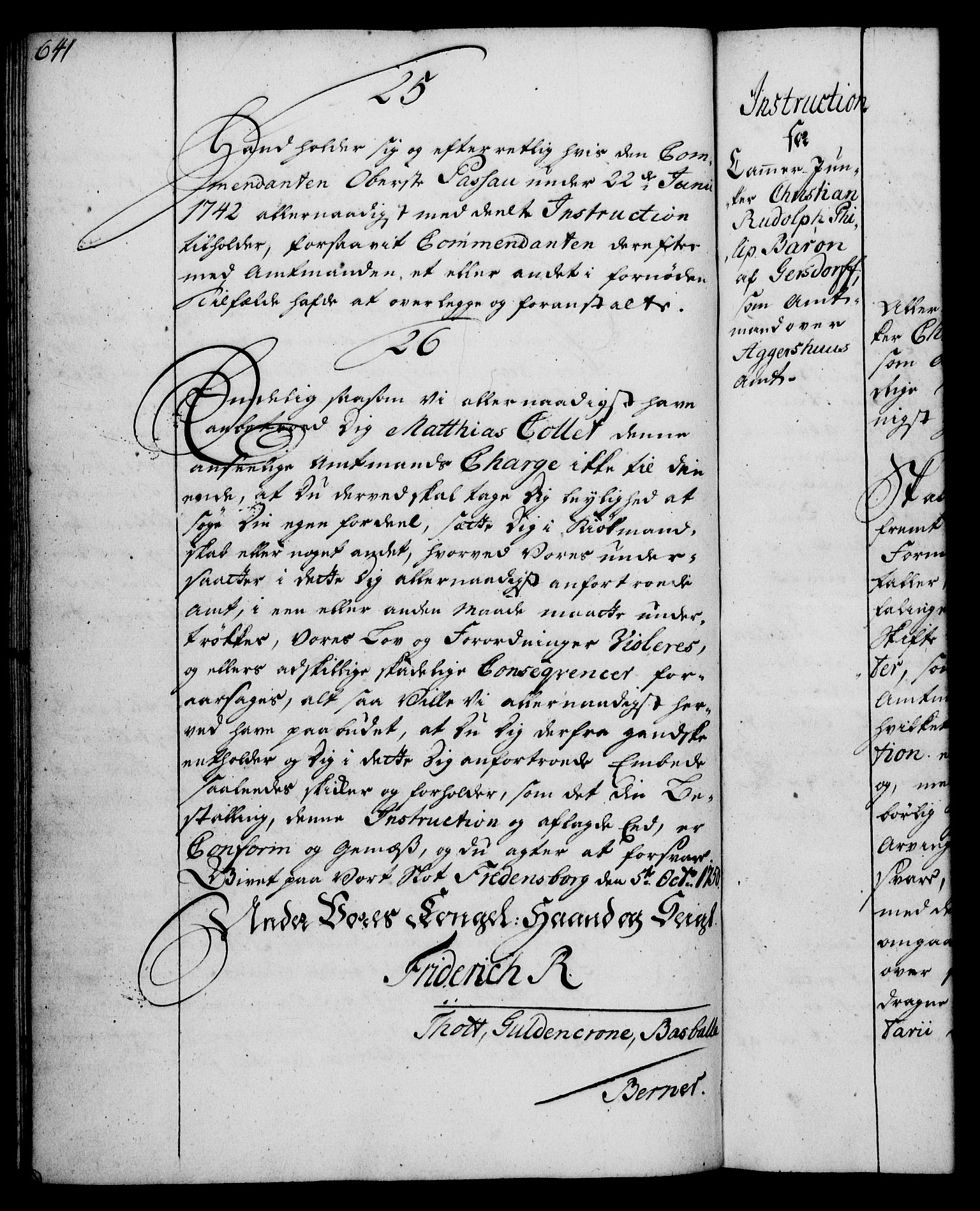 Rentekammeret, Kammerkanselliet, RA/EA-3111/G/Gg/Ggi/L0002: Norsk instruksjonsprotokoll med register (merket RK 53.35), 1729-1751, p. 641