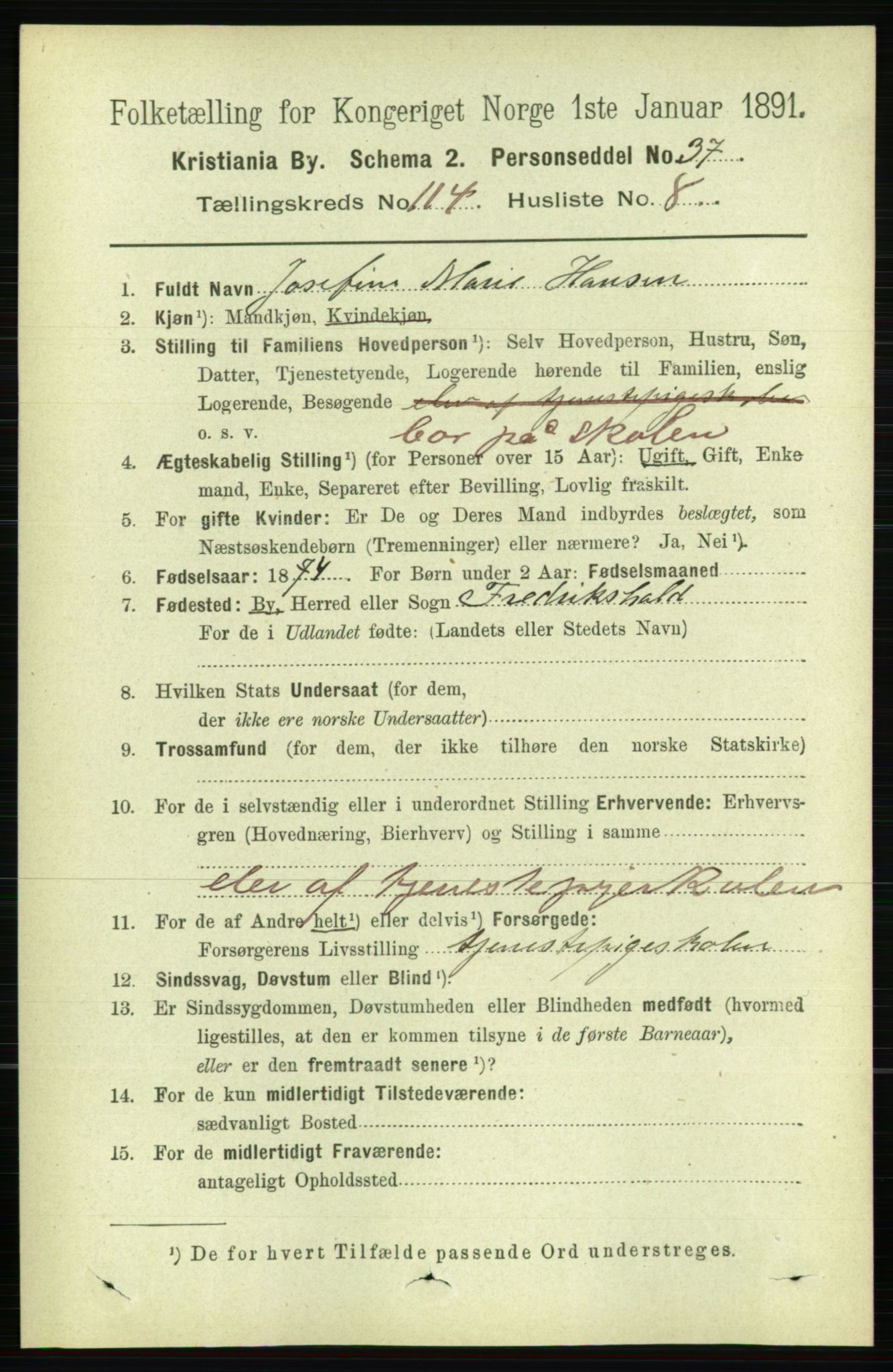 RA, 1891 census for 0301 Kristiania, 1891, p. 60980