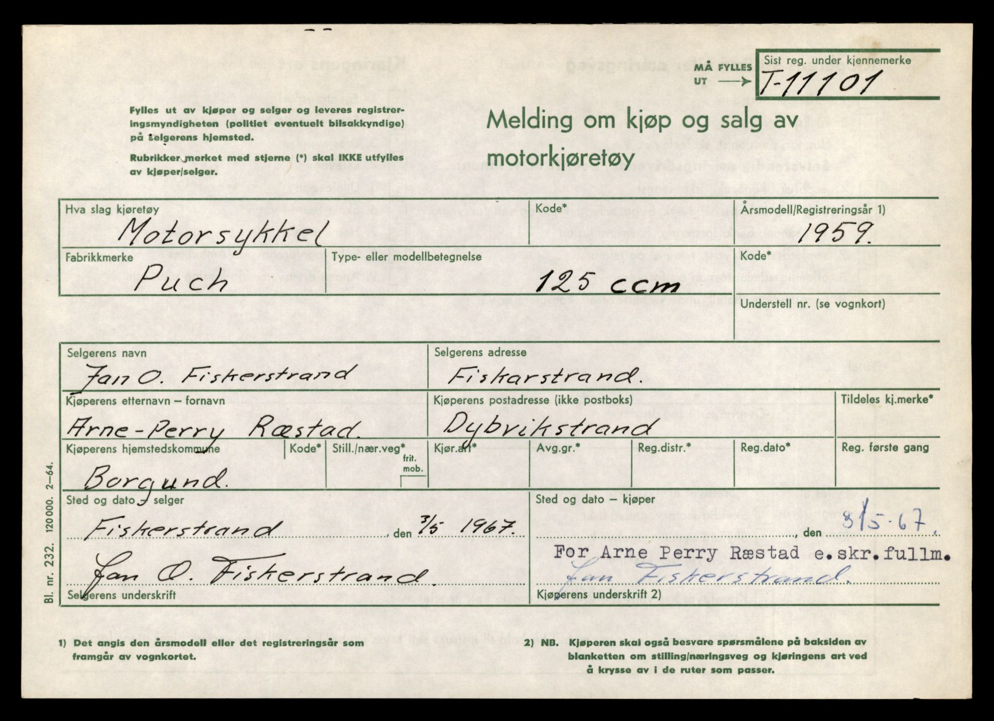 Møre og Romsdal vegkontor - Ålesund trafikkstasjon, AV/SAT-A-4099/F/Fe/L0026: Registreringskort for kjøretøy T 11046 - T 11160, 1927-1998, p. 1607