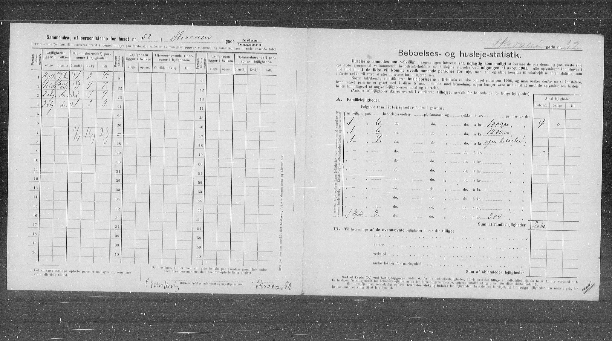 OBA, Municipal Census 1905 for Kristiania, 1905, p. 50289