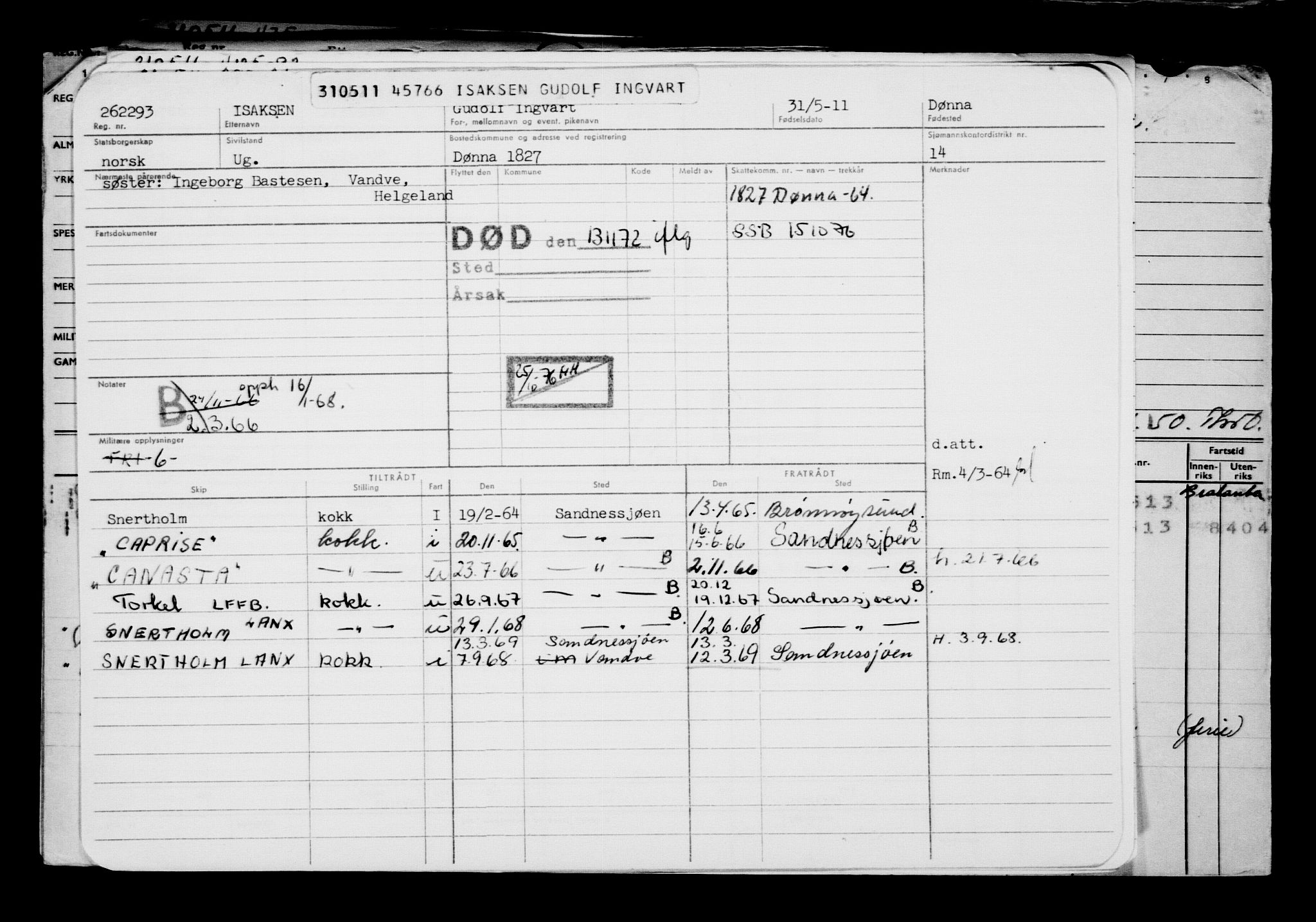 Direktoratet for sjømenn, AV/RA-S-3545/G/Gb/L0096: Hovedkort, 1911, p. 519