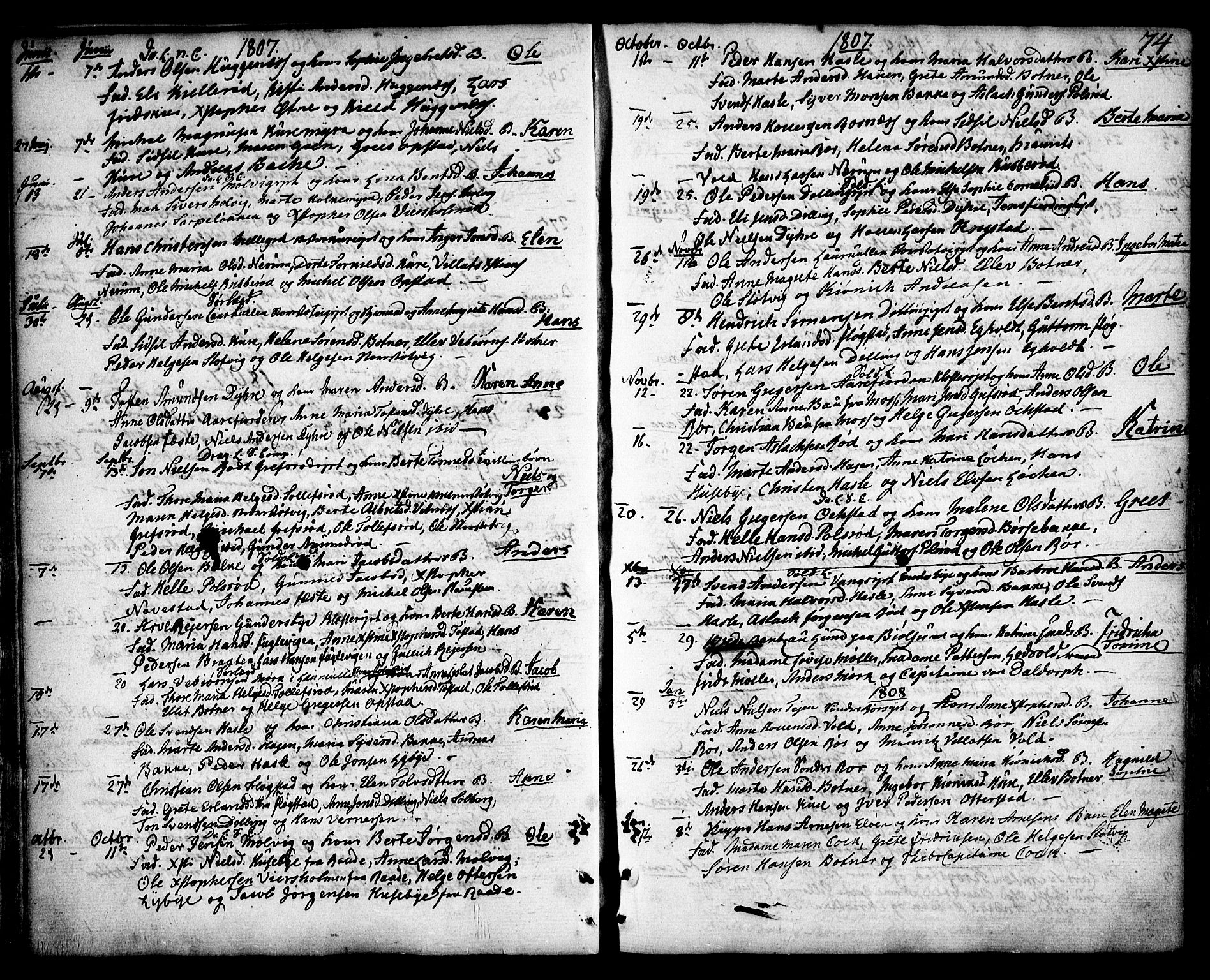 Rygge prestekontor Kirkebøker, SAO/A-10084b/F/Fa/L0002: Parish register (official) no. 2, 1771-1814, p. 74
