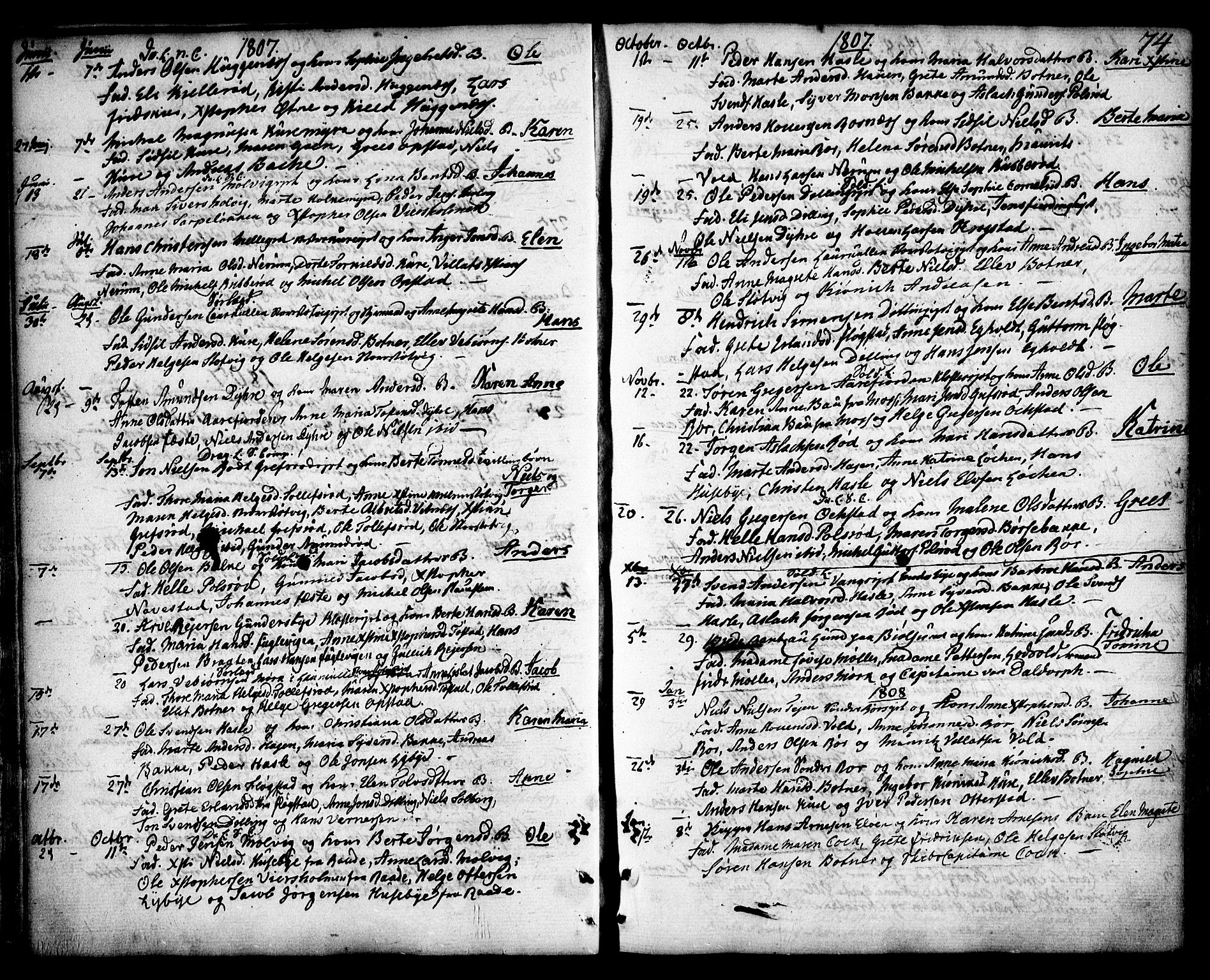 Rygge prestekontor Kirkebøker, AV/SAO-A-10084b/F/Fa/L0002: Parish register (official) no. 2, 1771-1814, p. 74